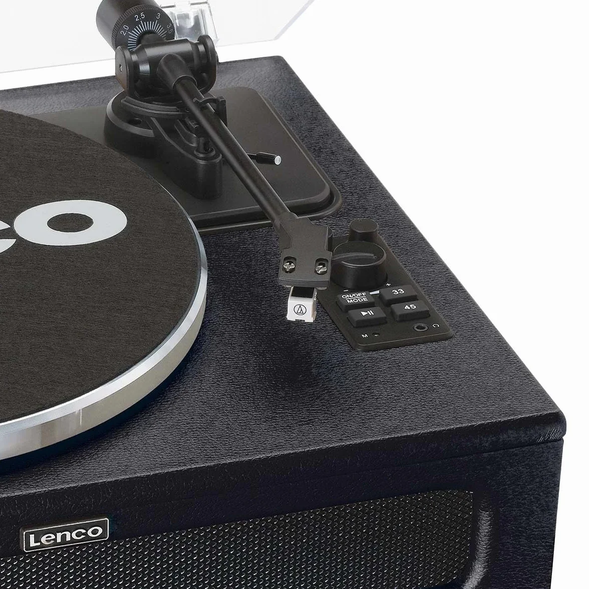 Lenco LS-430 gramofon Bluetooth 40 W RMS napęd pasowy czarny