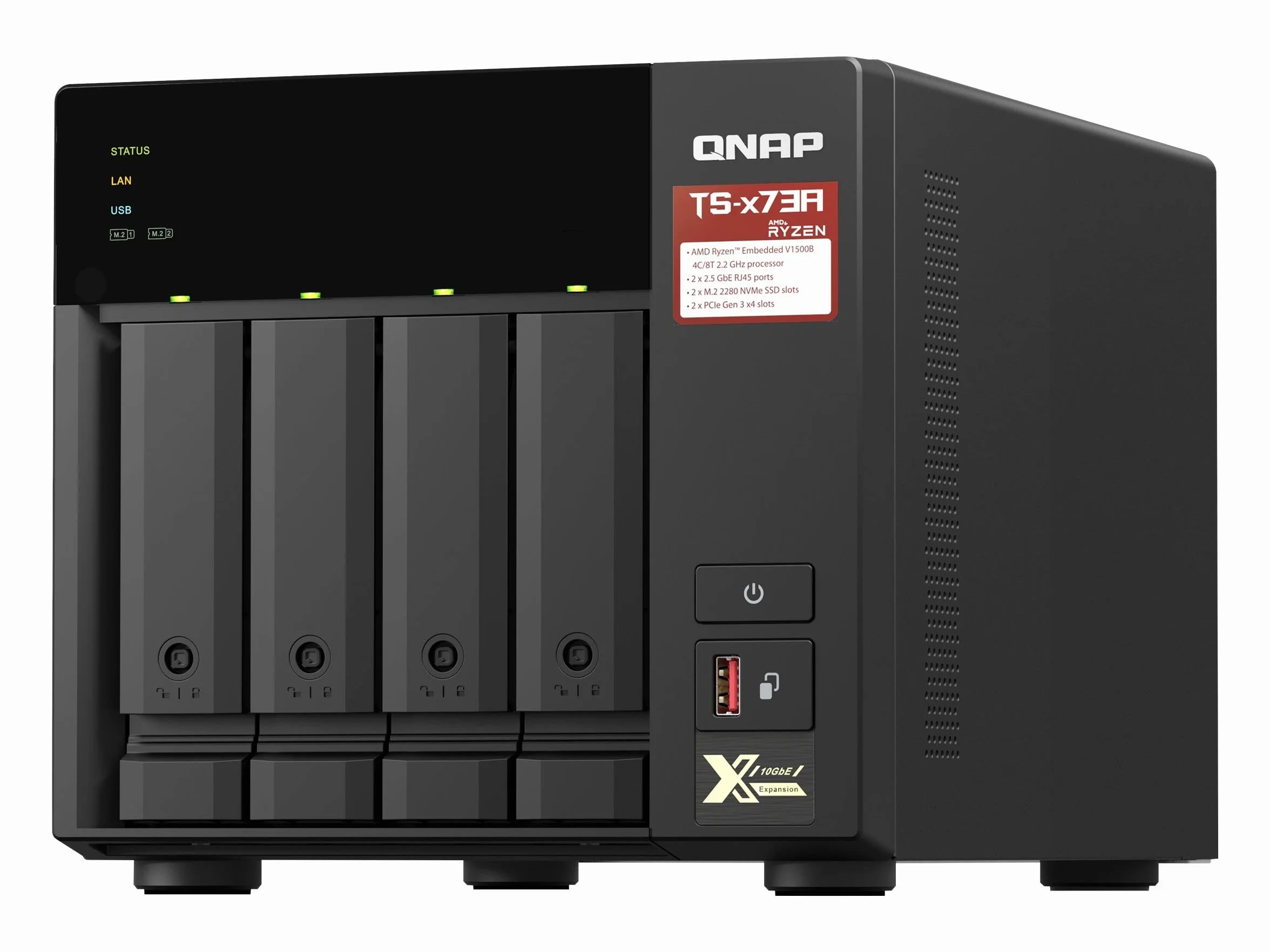 QNAP TS-473A-8G 4-kieszeniowy NAS Czarny