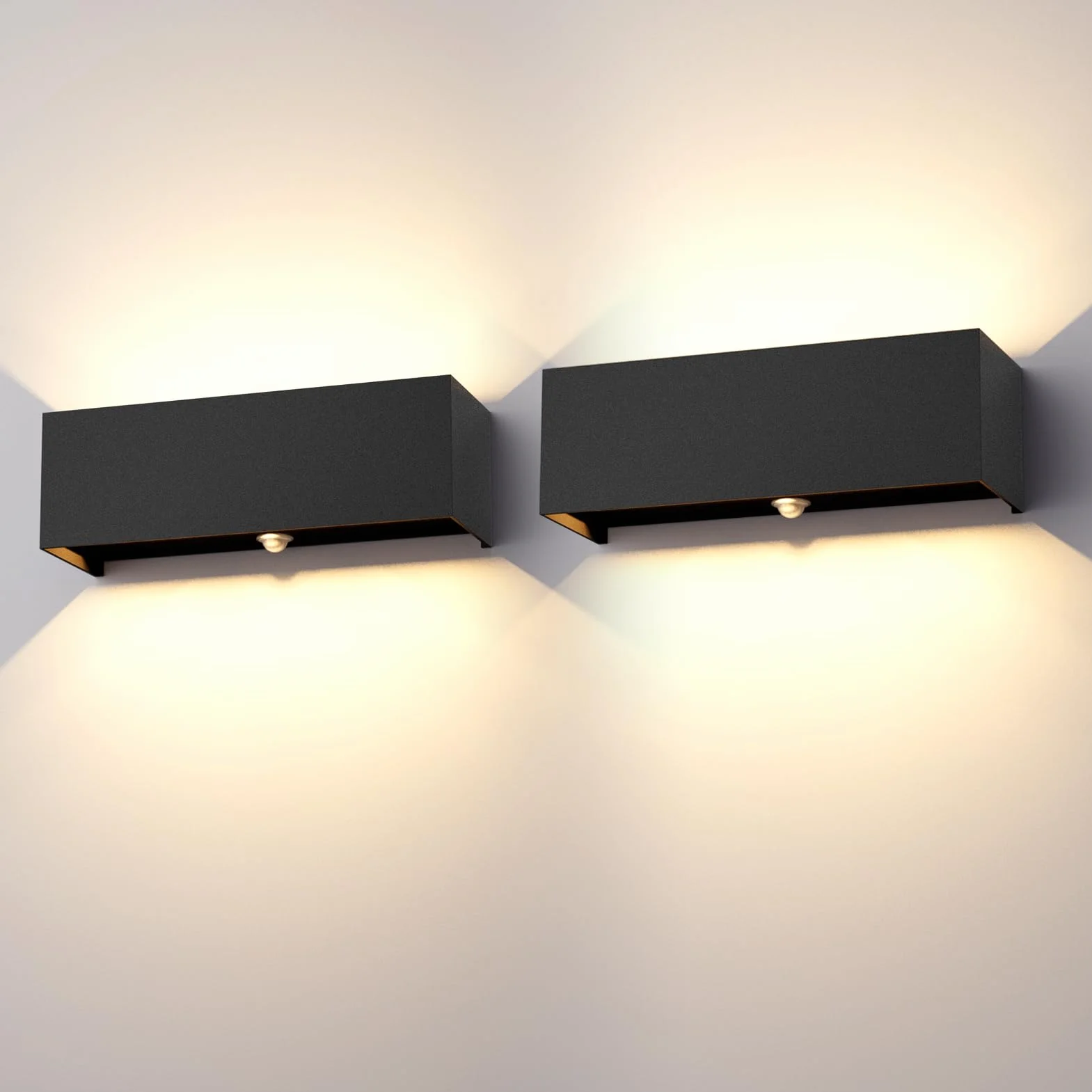Klighten 30W Lampa zewnętrzna z czujnikiem ruchu 2 szt. Regulowana wiązka światła
