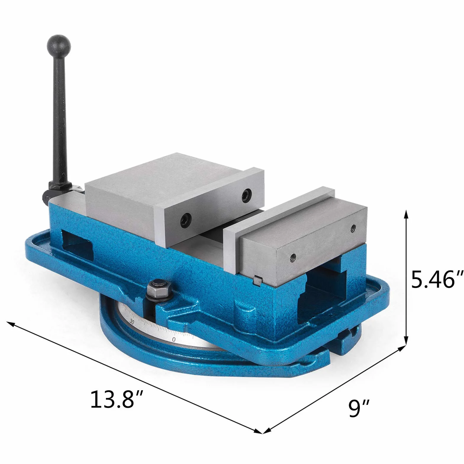 VEVOR Imadło Zaciskowe 125 mm, Stołowe 140 mm, Metalowe Profesjonalne Żeliwne do Wiertła Kolumnowego, Szerokie Szczęki