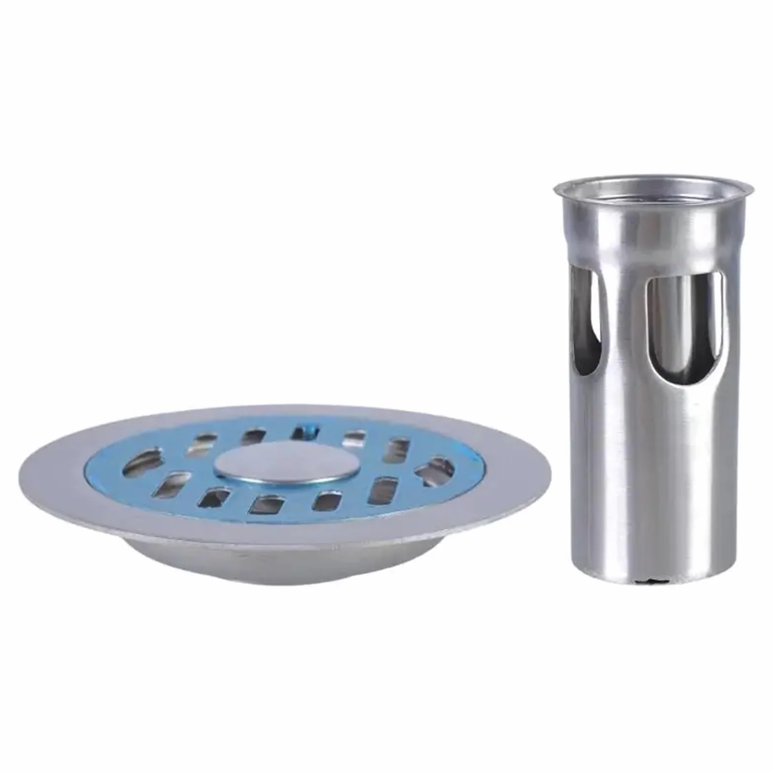 2 szt. Okrągły odpływ podłogowy prysznica Sitko ze stali nierdzewnej(Deep Water Seal Dual)