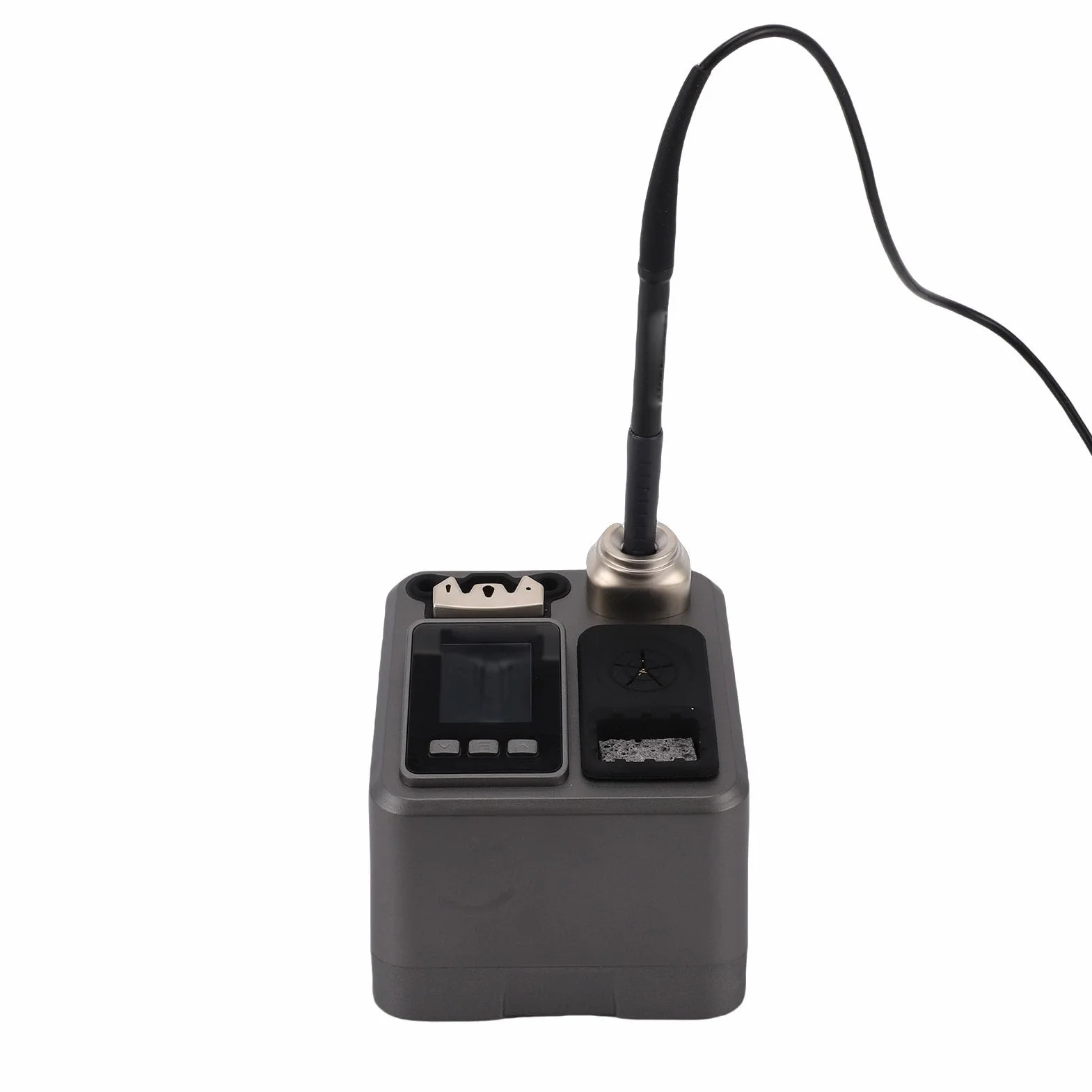 PUSOKEI Stacja Lutownicza Antystatyczna 120W | Kontrola Temperatury PID Szybkie Nagrzewanie Wyświetlacz LCD Automatyczne Uśpienie Wbudowany Transformator do Naprawy (wtyczka UE)