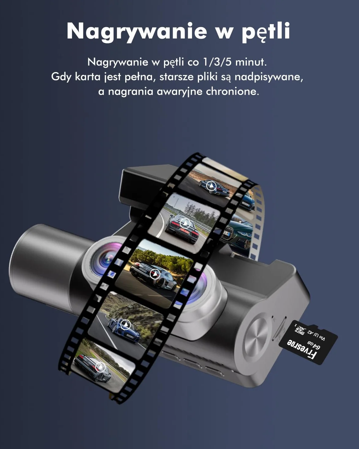 Frvesroe Zestaw okablowania do kamery samochodowej USB C Mini Fuse Tap 12V-24V na 5V/2.5A kabel Type-C tryb parkingowy 24h