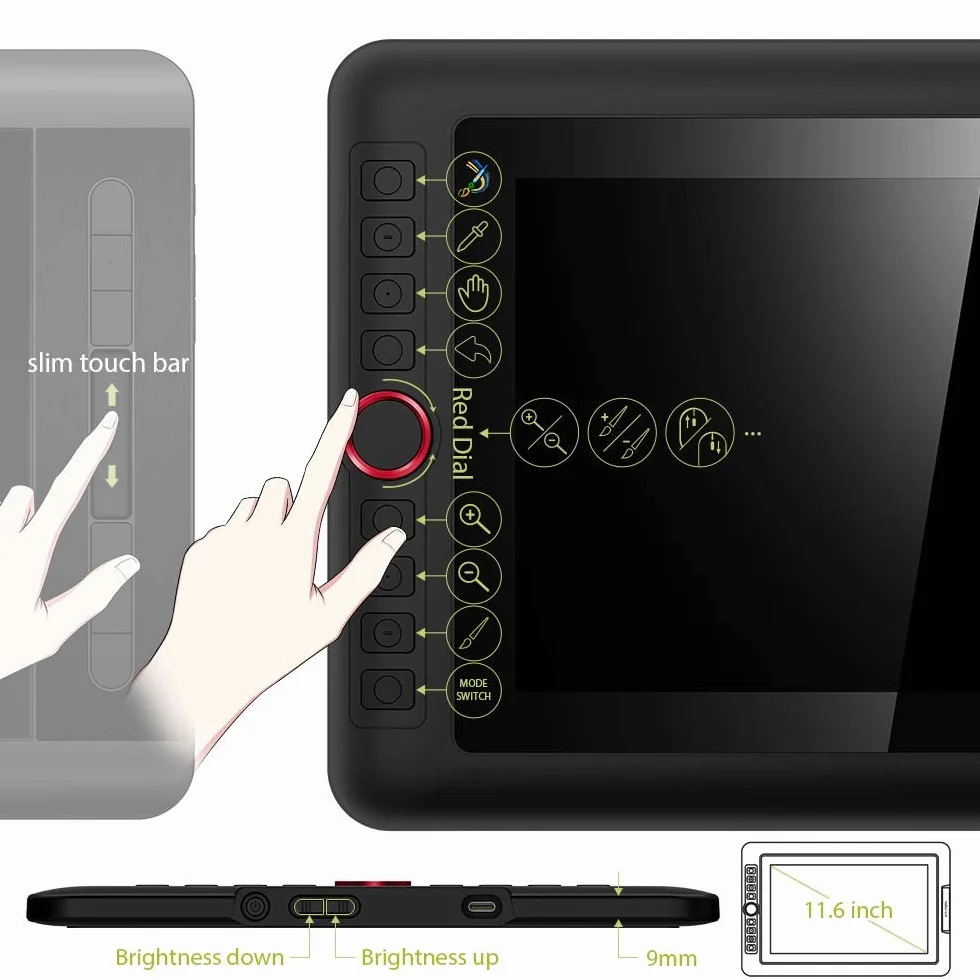 XP-Pen Artist 12 Pro 11,6-calowy tablet graficzny z wyświetlaczem
