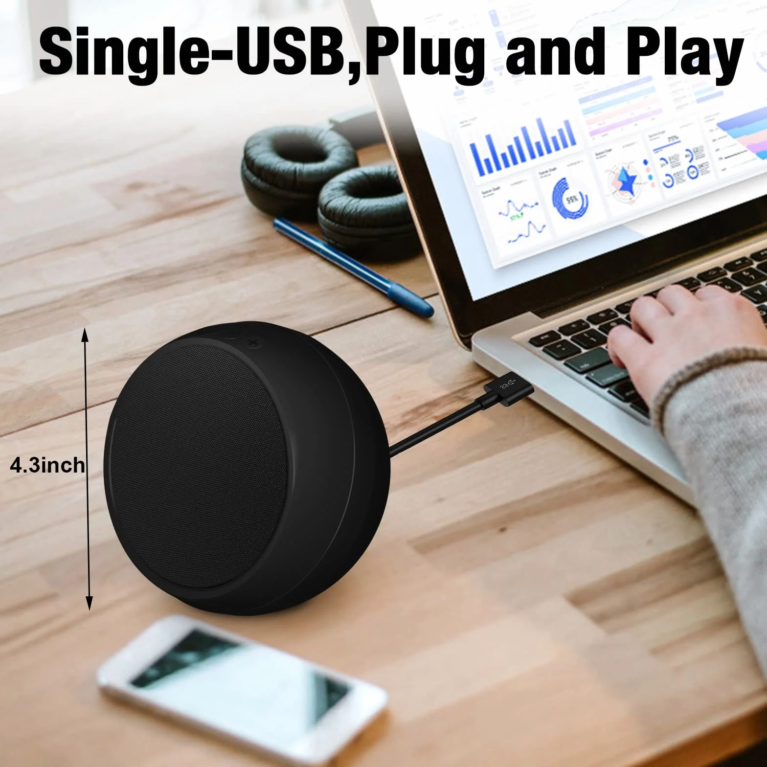 Głośnik PC USB mini do komputera laptopa notebooka Plug and Play