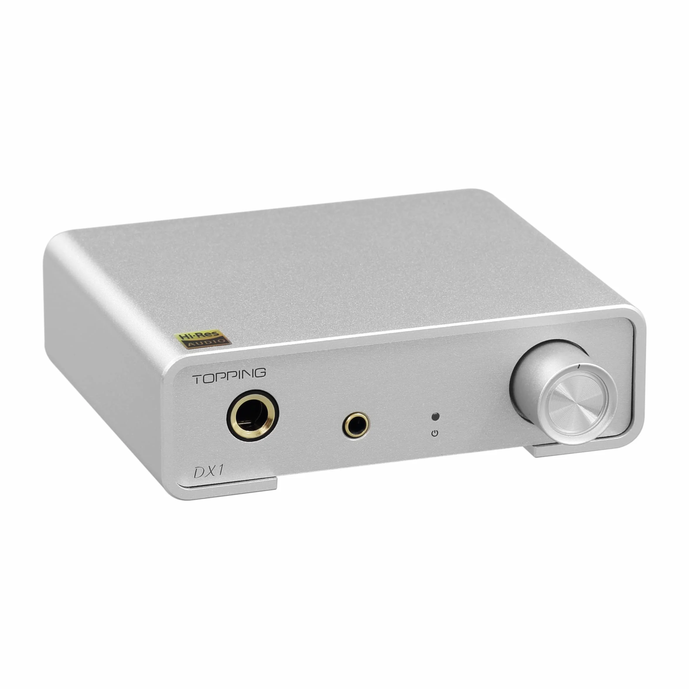 Topping DX1 Mini Stereo DAC wzmacniacz słuchawkowy AK4493S 384 kHz/32 bit DSD256 HiFi srebrny