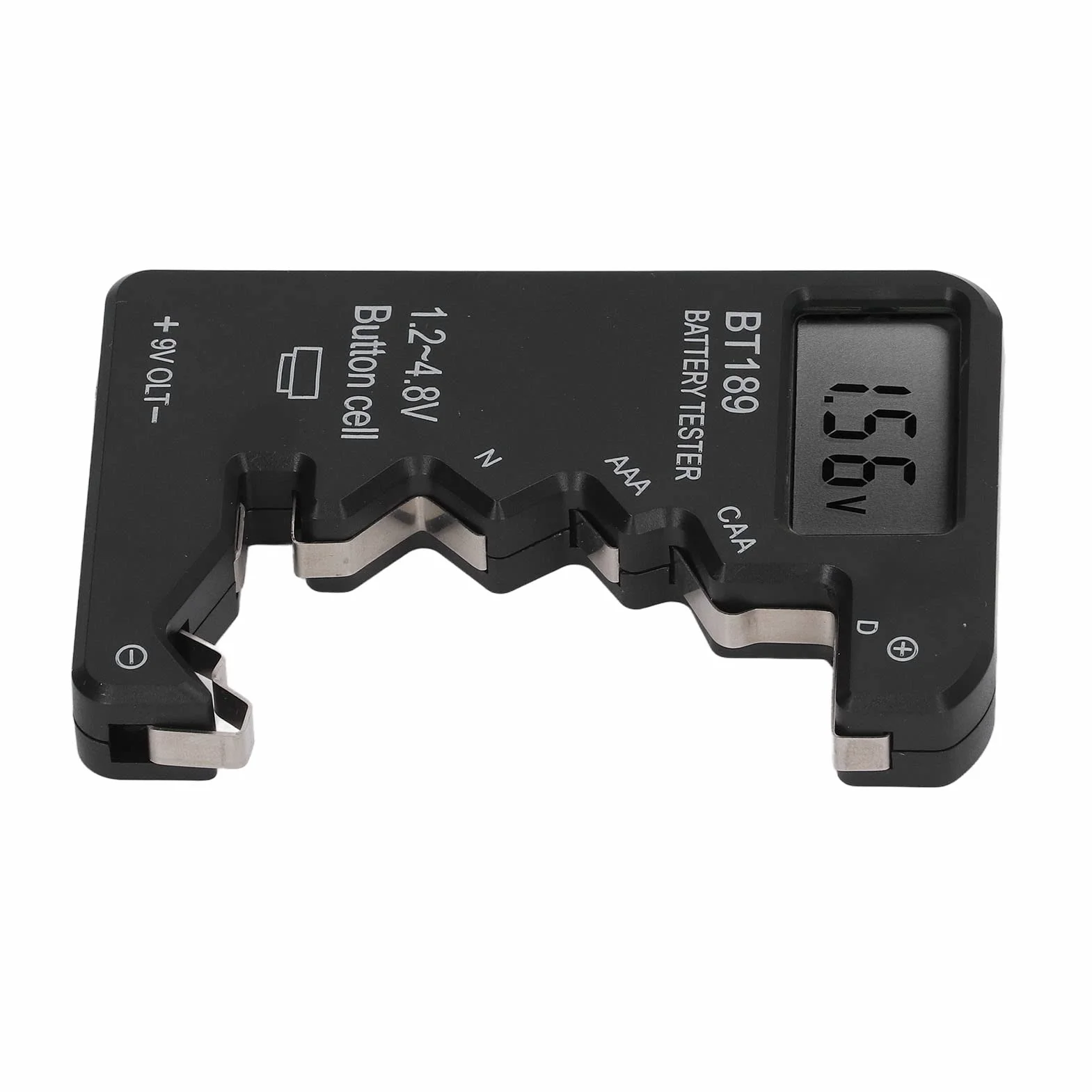 Tester Baterii LCD Cyfrowy dla AA AAA 6F22 9V 1.5V Czarny