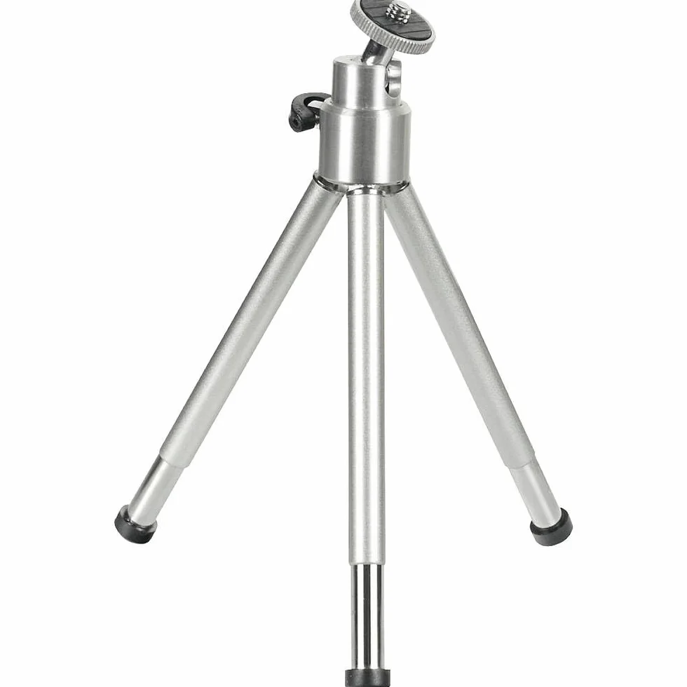 Hama Ball L Mini Statyw Tripod Metalowy z Głowicą 3D, Wysokość 21 cm, Błyszczący Chrom
