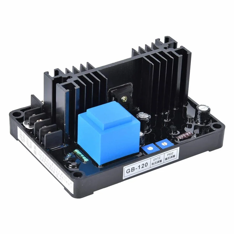 Regulator napięcia, automatyczny regulator napięcia AVR 15A GB-120 380/400 VAC do 3-fazowego generatora szczotek węglowych ze schematem połączeń