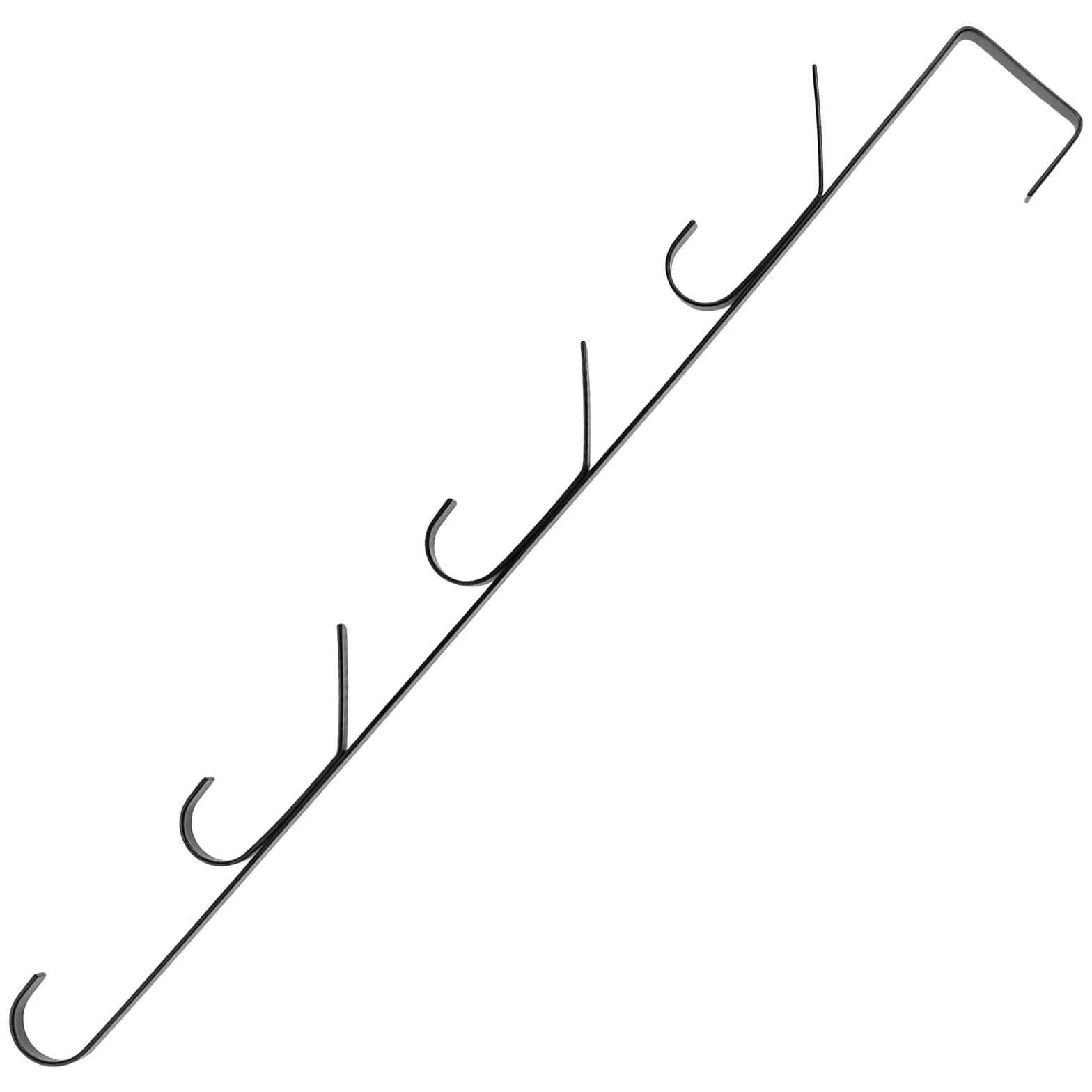 6 sztuk garderoby na drzwi do zawieszenia, długość 42 cm, pionowe haczyki na drzwi z 7 haczykami, czarne wieszaki na ubrania do łazienki, sypialni