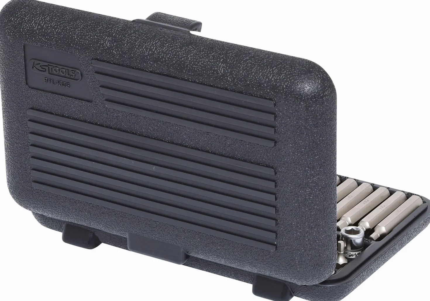KS Tools 911.4305 1/4"+3/8"+1/2" Zestaw kluczy nasadowych Torx i bitów, 57-szt