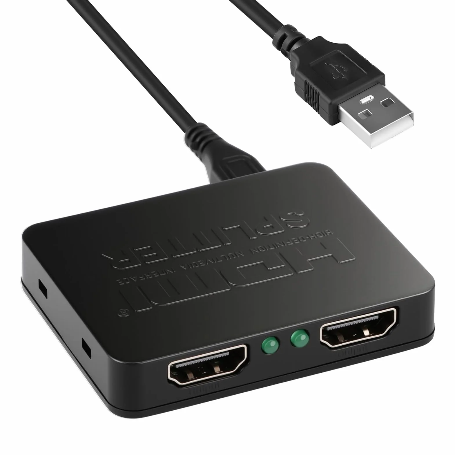 Rozdzielacz HDMI 1 w 2 wyjścia z synchronizacją audio, rozdzielacz HDMI 4K do podwójnych monitorów lustrzany wyświetlacz, do MacBooka, PC, laptopa, komputera stacjonarnego, konsoli do gier