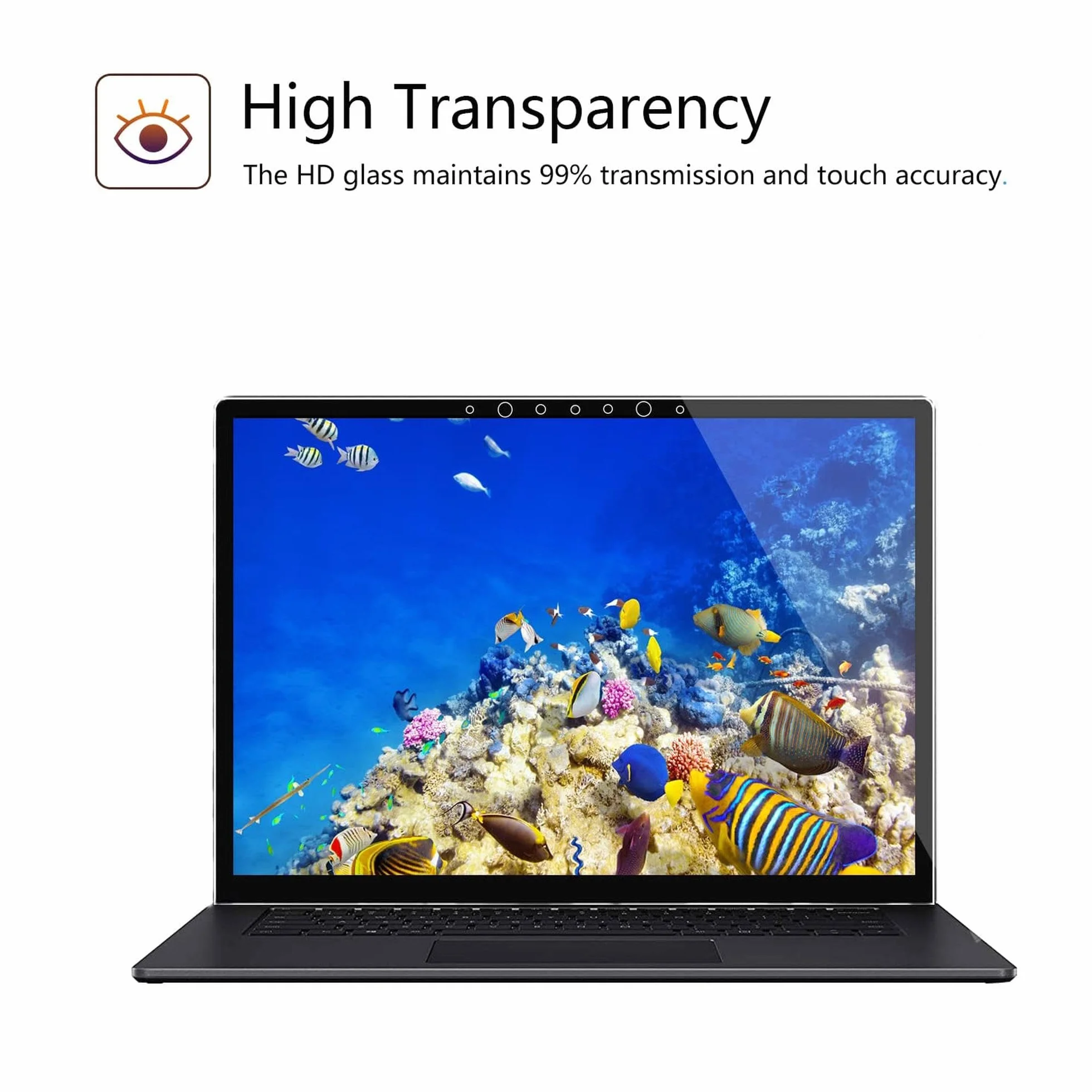 MEGOO Ochraniacz ekranu do laptopa Surface 6/5/4/3/2/1 - 13,5 cala, kompatybilny z Microsoft Surface, szkło hartowane, łatwa instalacja, ultra przezroczysty ekran