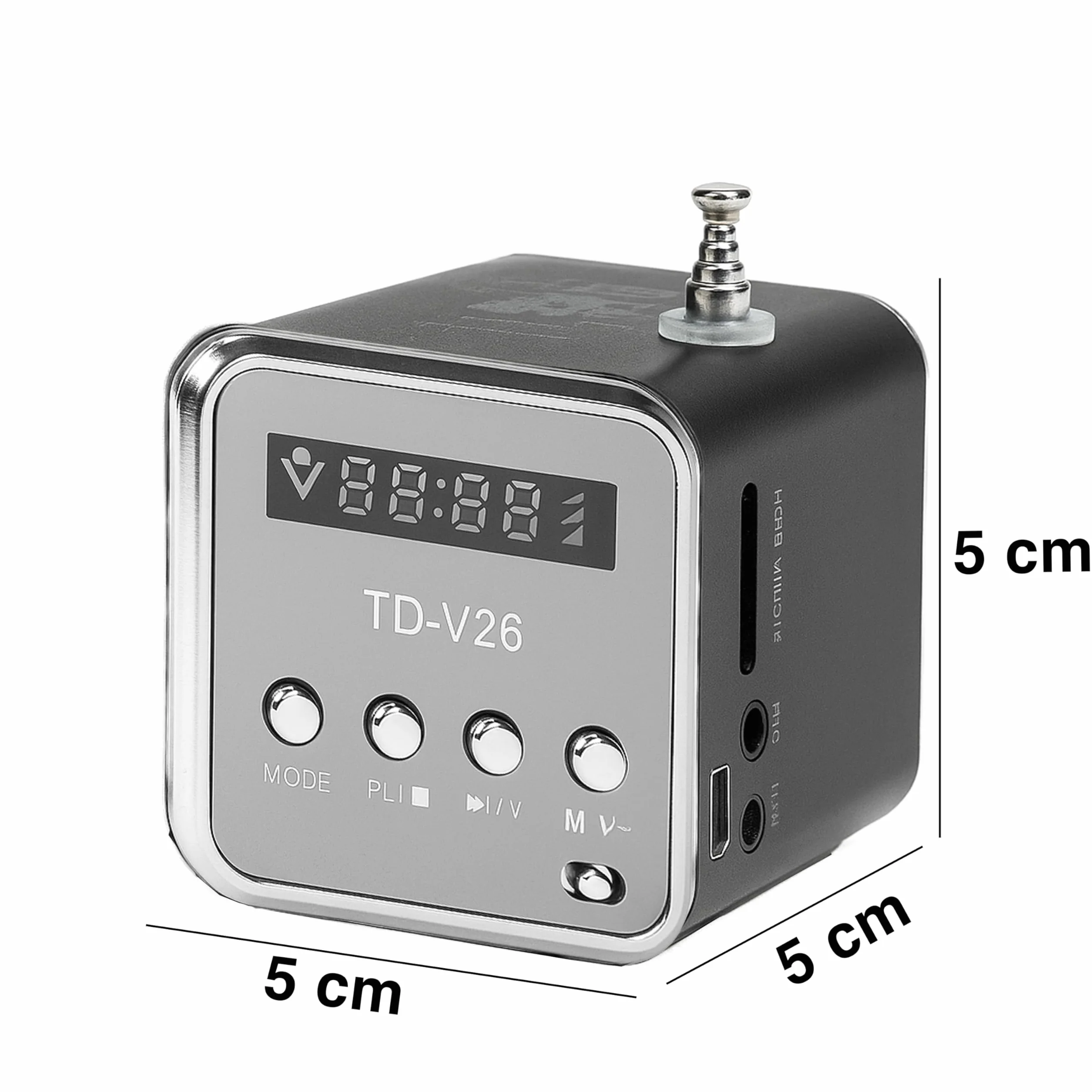 Retoo Głośnik Bluetooth Radio FM Mini Przenośny 3W LED