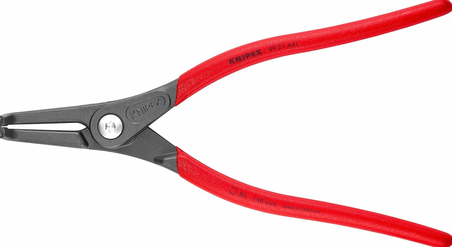 KNIPEX Precyzyjne szczypce do pierścieni osadczych do montażu pierścieni zewnętrznych na wałach fosforanowana, szara pokryte, 49 21 A41