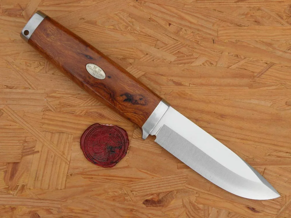 Fallkniven Unisex's SK2L Embla stała 9 cm rękojeść z drewna żelaznego, brązowa, 9 cm