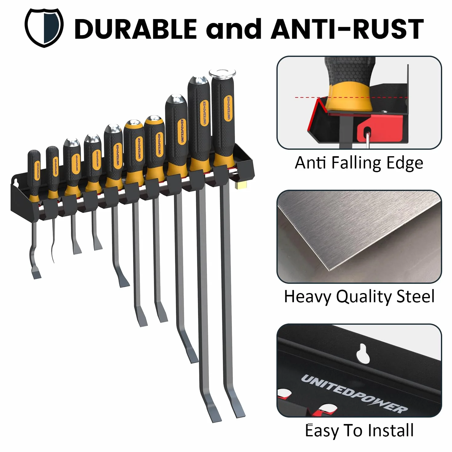 UNITEDPOWER Pry Bar Organizer Rack
