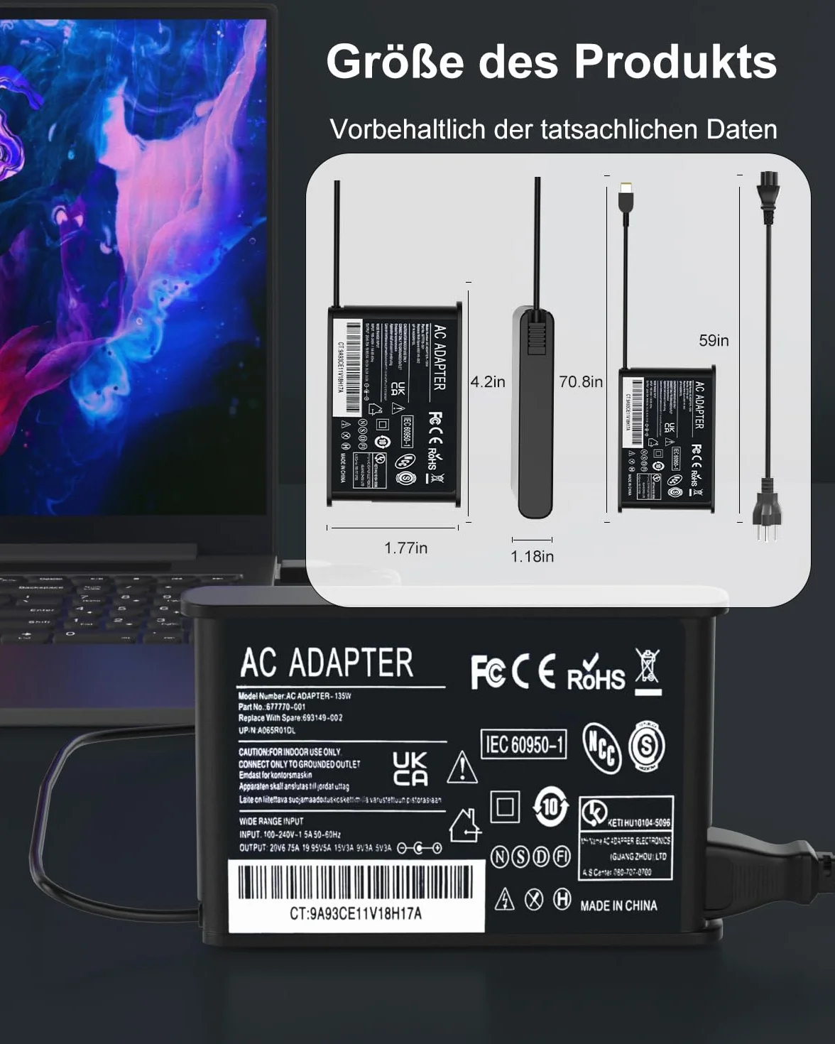 Ładowarka Lenovo Legion 230W 20V do laptopa ThinkPad P1 P73 P53 P72 P52 P71 P51 P70 P17 P16 P15 ThinkBook 16