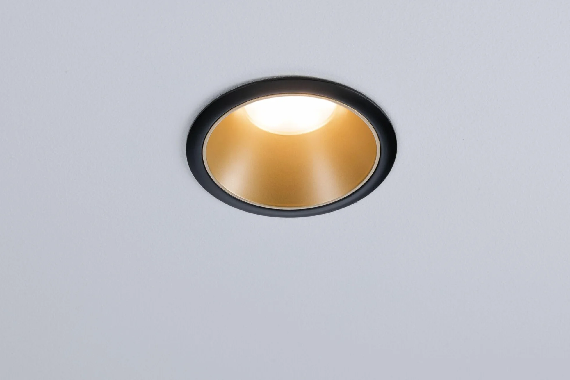 Paulmann 93404 Oprawa Wpuszczana Led Cole Okrągła, W Tym Ściemnialny Reflektor Wpuszczany 3X6,5W Czarny, Złoty Matowy Lampa Wpuszczana Plastik, Aluminiowo-Cynkowy Punkt Sufitowy 2700K ,Czarne, Matowe Złoto ,3Er-Set , 19.5 Watts