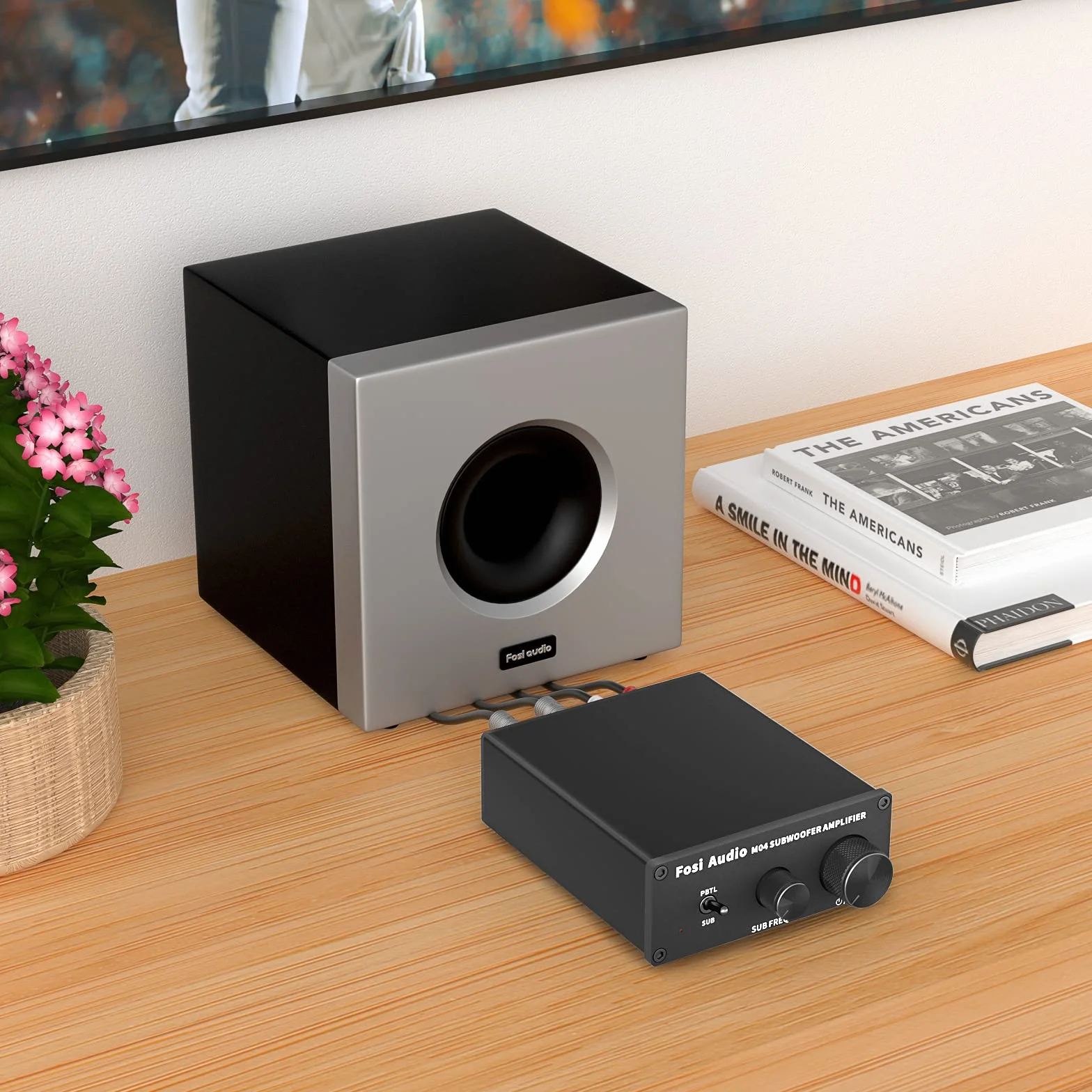 Fosi Audio Wzmacniacz subwoofera M04 100 W TPA3116 mini monokanałowy wzmacniacz subwoofera klasa D