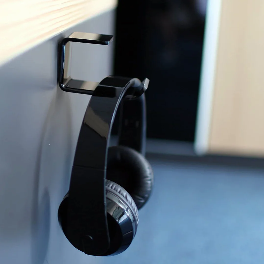 Uchwyt na słuchawki, aluminiowy stojak na słuchawki, 3 m, uchwyt na słuchawki, kompatybilny z Sennheiser Sony Bose Beats AKG Audio-Technica, czarny