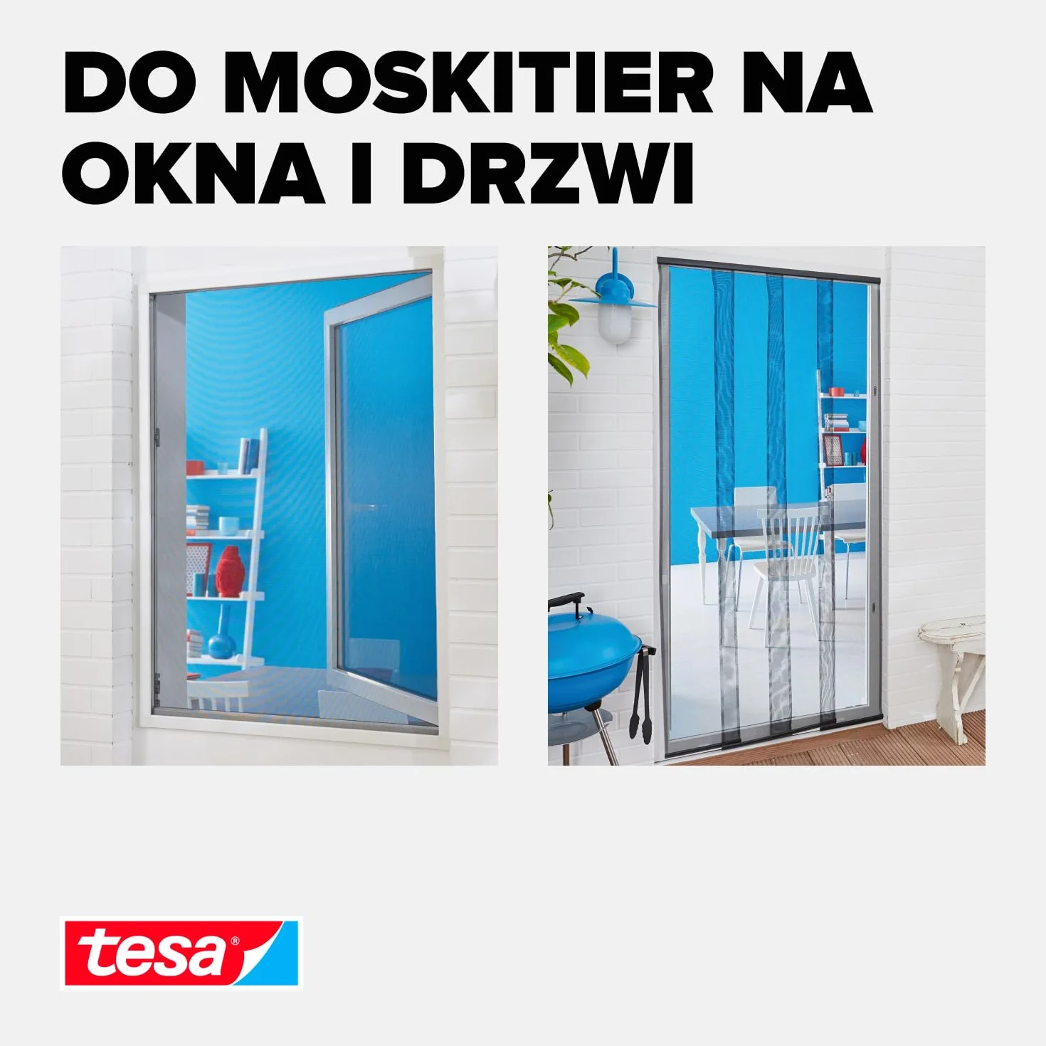 tesa® Comfort Rzep samoprzylepny do moskitier Comfort – taśma rzepowa do mocowania siatek okiennych przeciwko owadom – wymiary: 5,60 m x 9 mm, biała