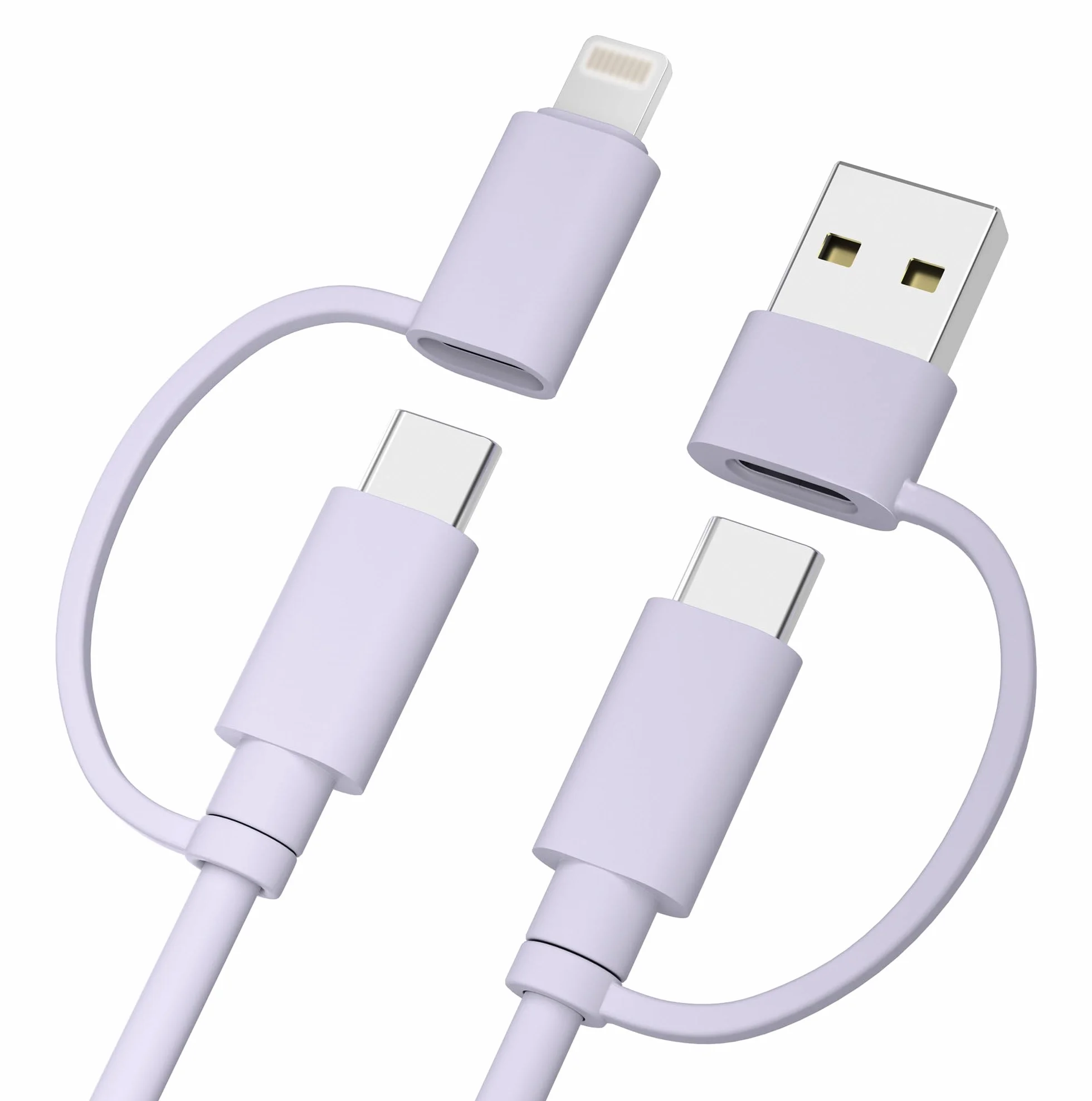 Elebase iPhone Air Kabel do ładowania,Multi 4 w 1 Uniwersalny Kabel 2M,USB Typu C Lightning do Szybki ładowania Kompatybilny z New Apple 15 14 13 12 Xr Xs Plus Mini,iPad 10 9 8,Mini 7 6,Air 5 4