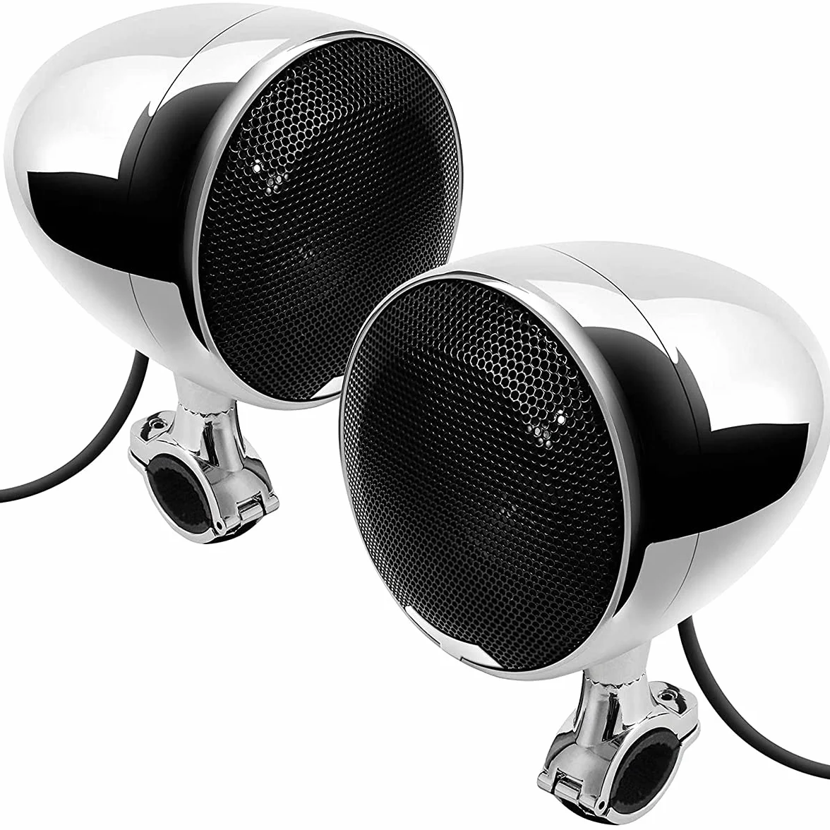Wbudowany wzmacniacz 600 W Bluetooth motocyklowy system audio USB AUX MP3 chromowany