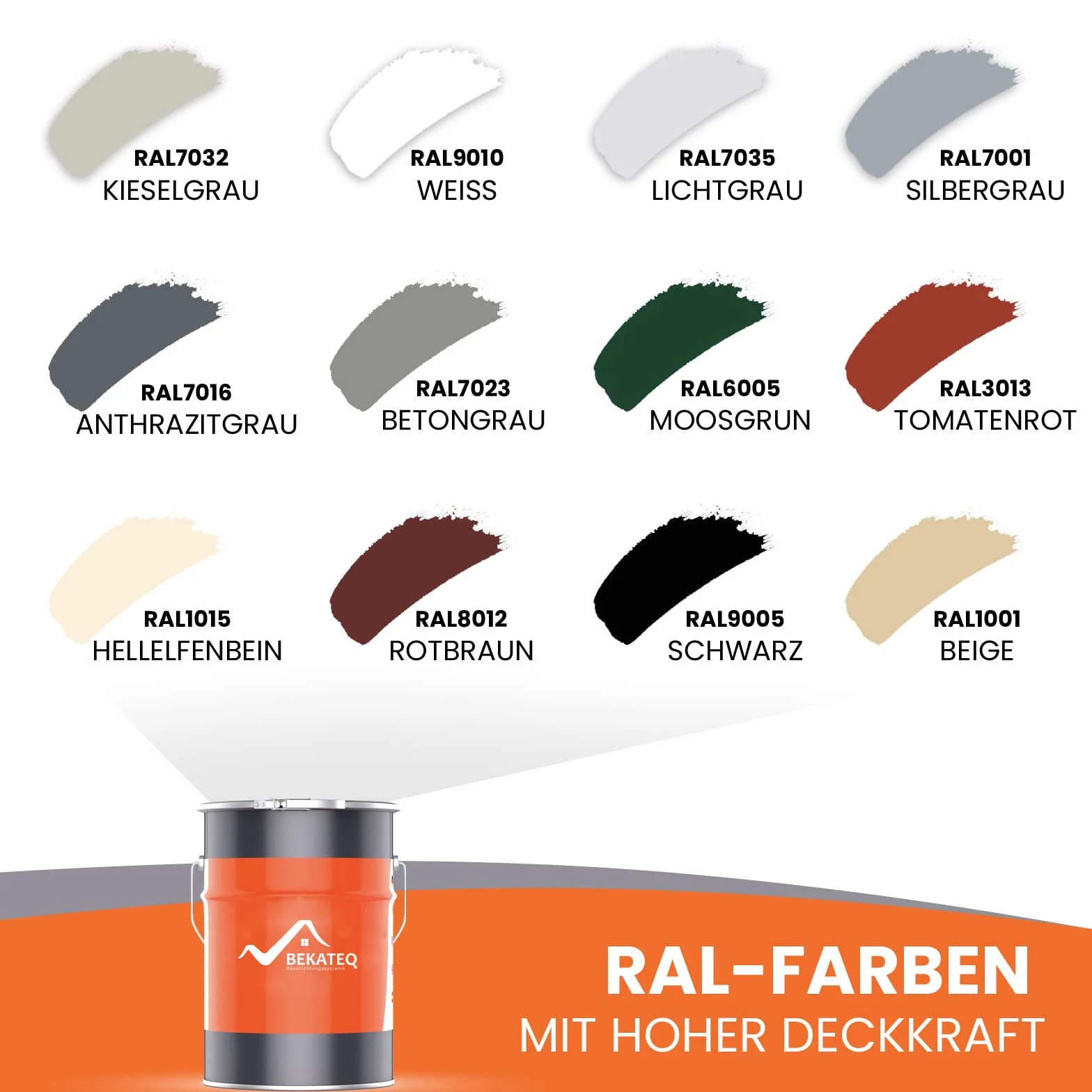 BEKATEQ LS-570 lakier ochronny do metalu 4 w 1, kolor metalu 1 l, kolor antracytowy, podkład + farba antykorozyjna, warstwa pośrednia + warstwa kryjąca, lakier do metalu do dachu, okien, drzwi