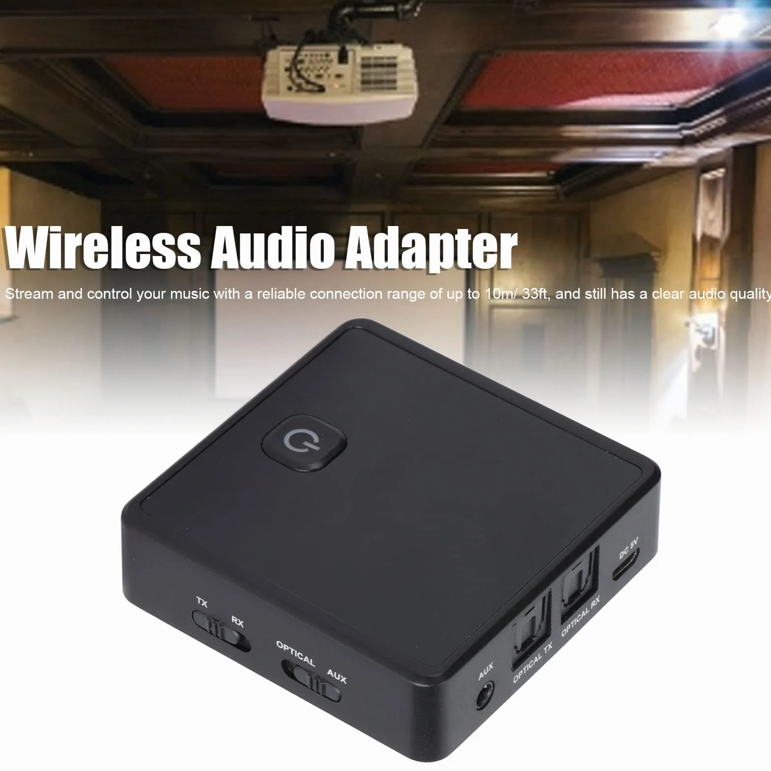 Bluetooth 5.0 Odbiornik Nadajnik Audio ZF380, Niskie Opóźnienie, 3,5mm Optyczny AUX SPDIF