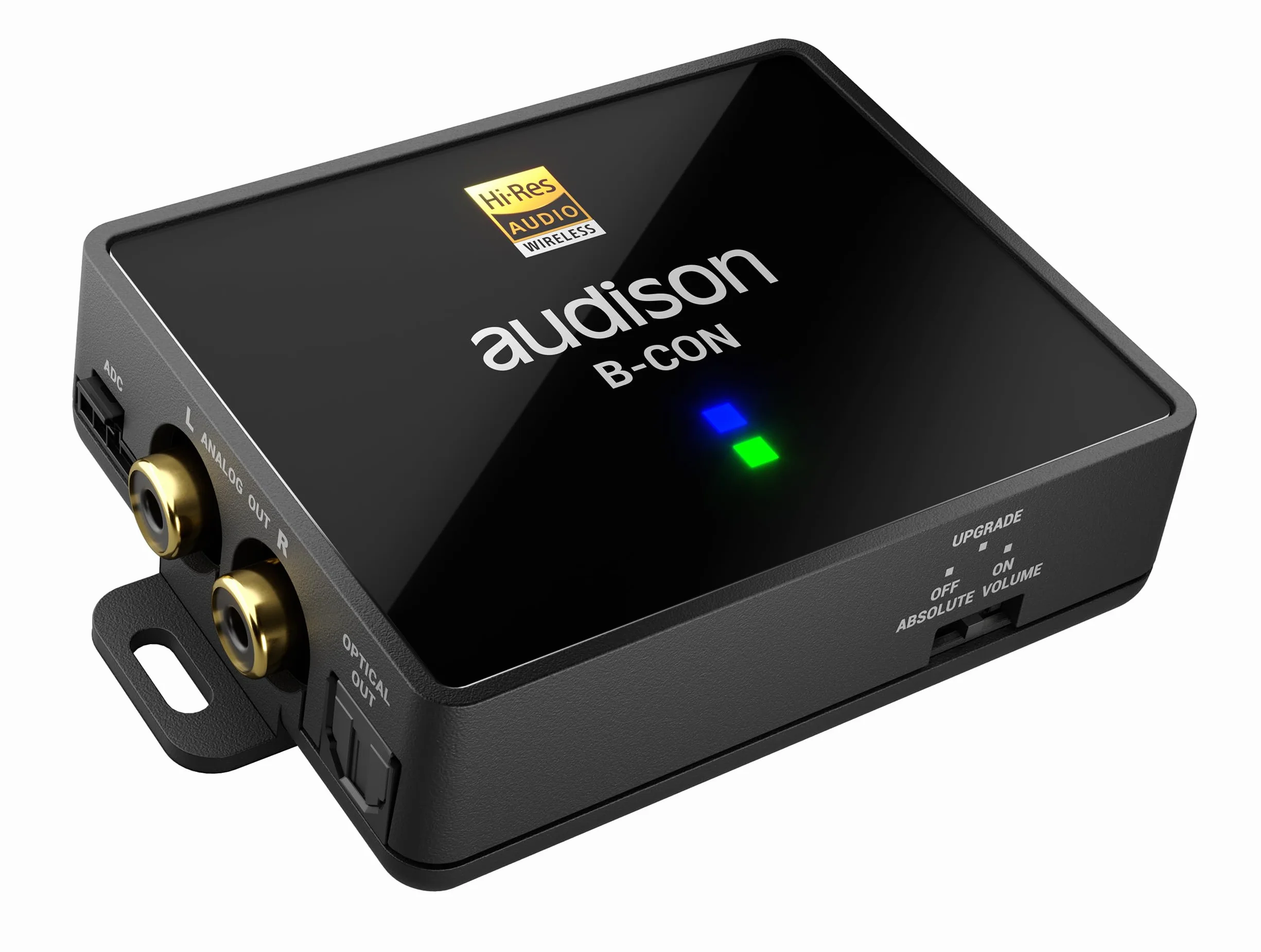 Audison Odbiornik audio B-CON Bluetooth 5.0 Hi-Res LDAC AAC SBC 24-bit 96 kHz optyczne wyjście cyfrowe czarny