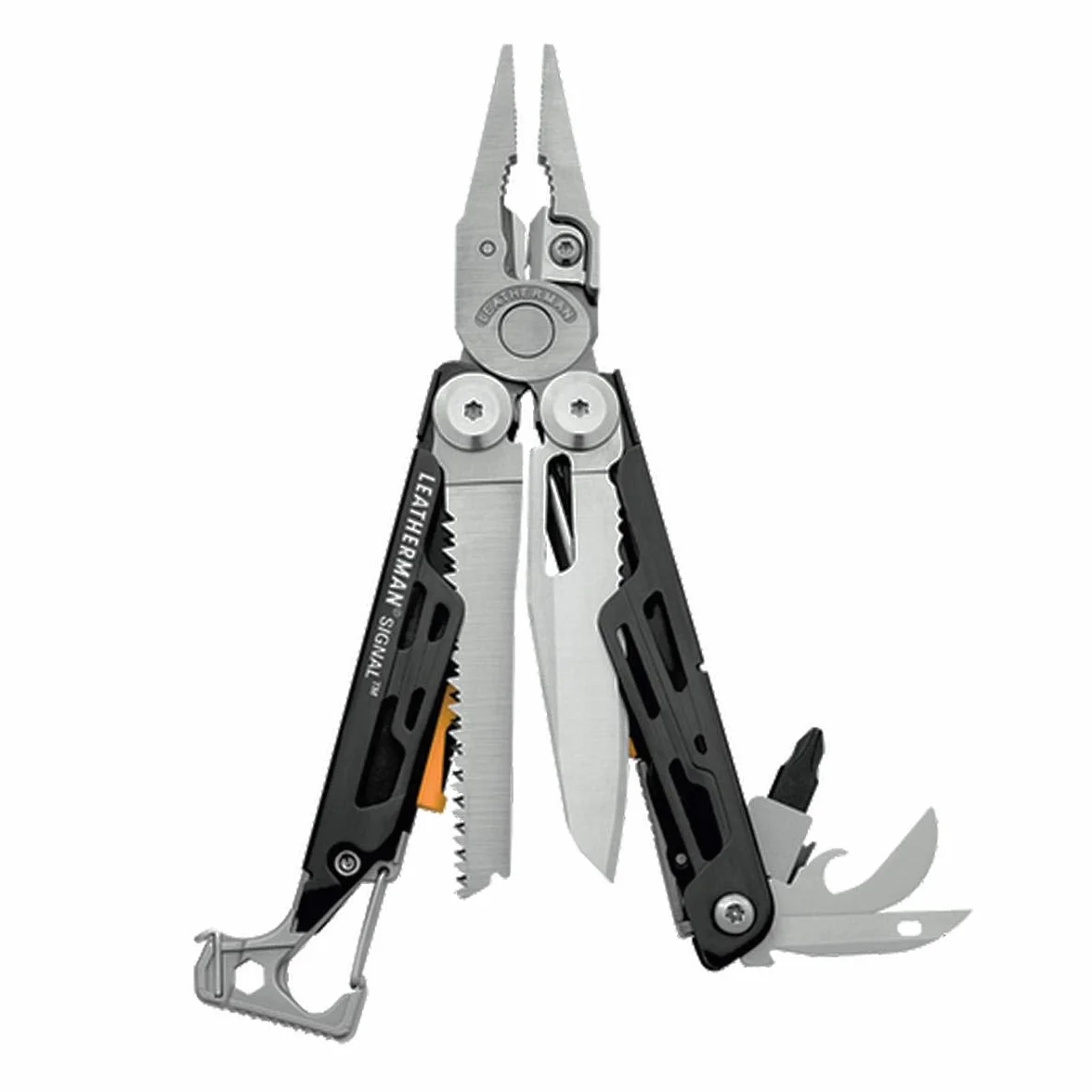 Leatherman Signal szczypce wielofunkcyjne do kieszeni 19 narzędzi Czarny - Szczypce wielofunkcyjne (Czarny, 11,4 cm, 212,6 g, 6,93 cm)