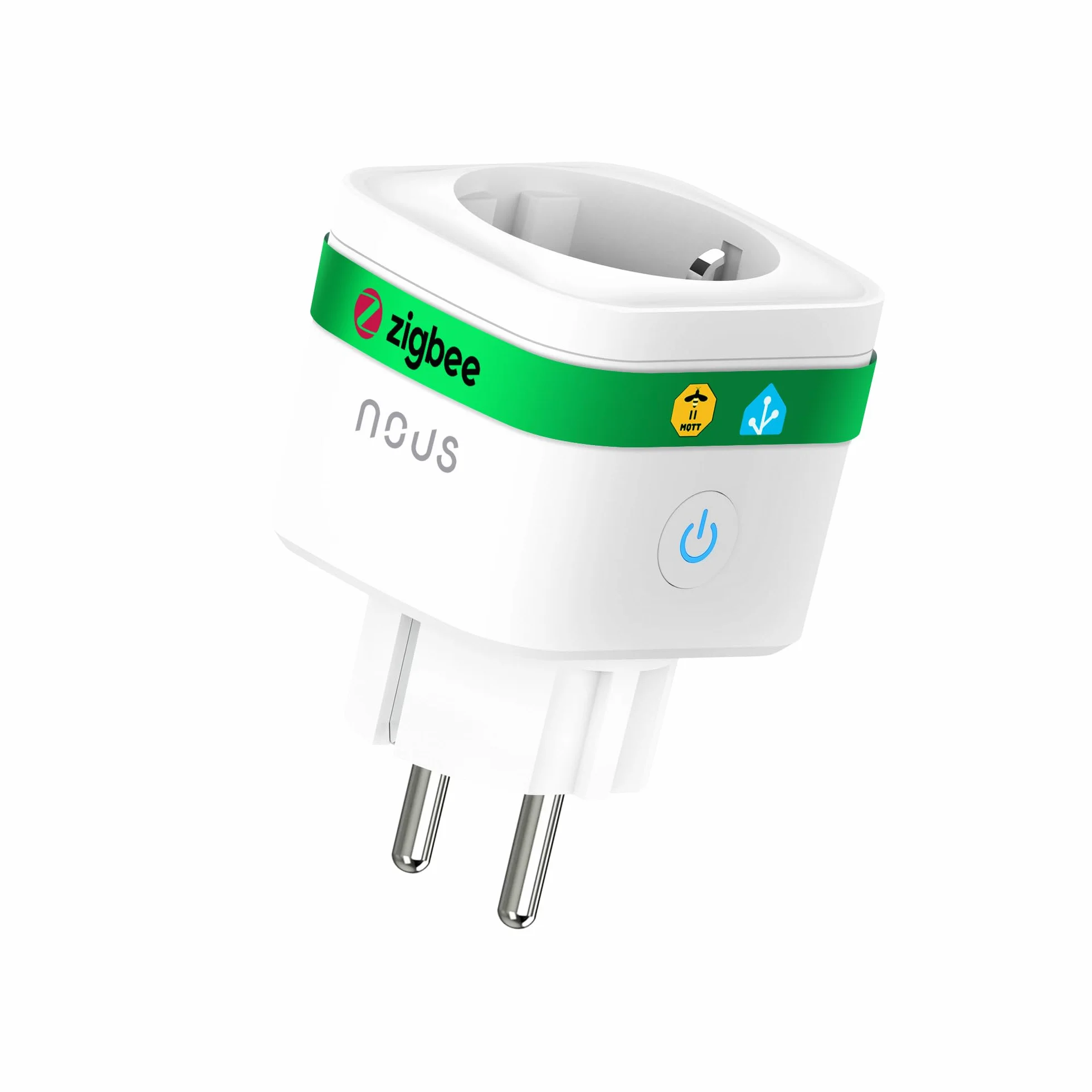 A7Z ZigBee Inteligentne Gniazdko z Monitorowaniem Energii, 16A, Sterowanie za Pomocą Aplikacji i Głosu, Timer, Kompatybilne z Alexa,Google Home,Home Assistant,Tuya, Wymagany Hub ZigBee, 1Pack