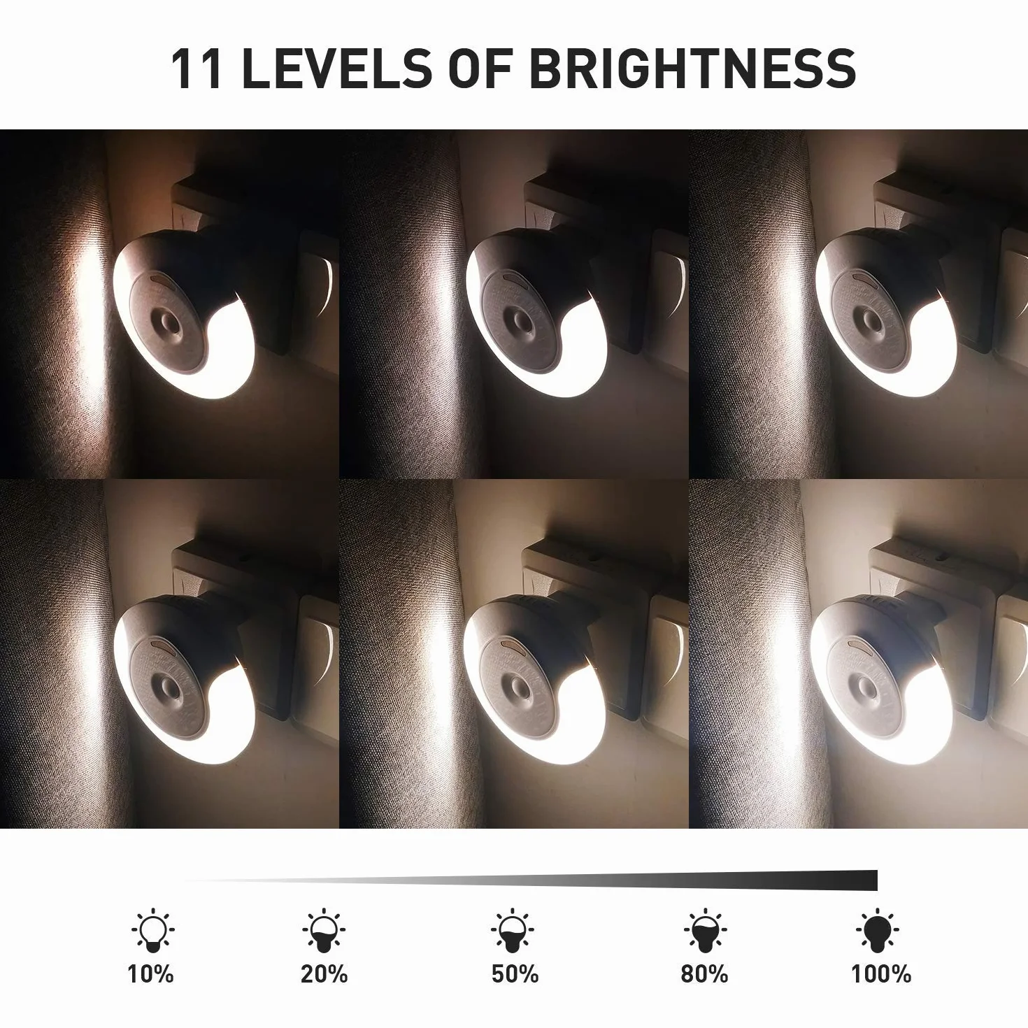 Lampka nocna LED do karmienia, gniazdko, ściemniana, światło do spania, pilot zdalnego sterowania, 11 poziomów jasności, nastrojowe światło dla dzieci i dorosłych