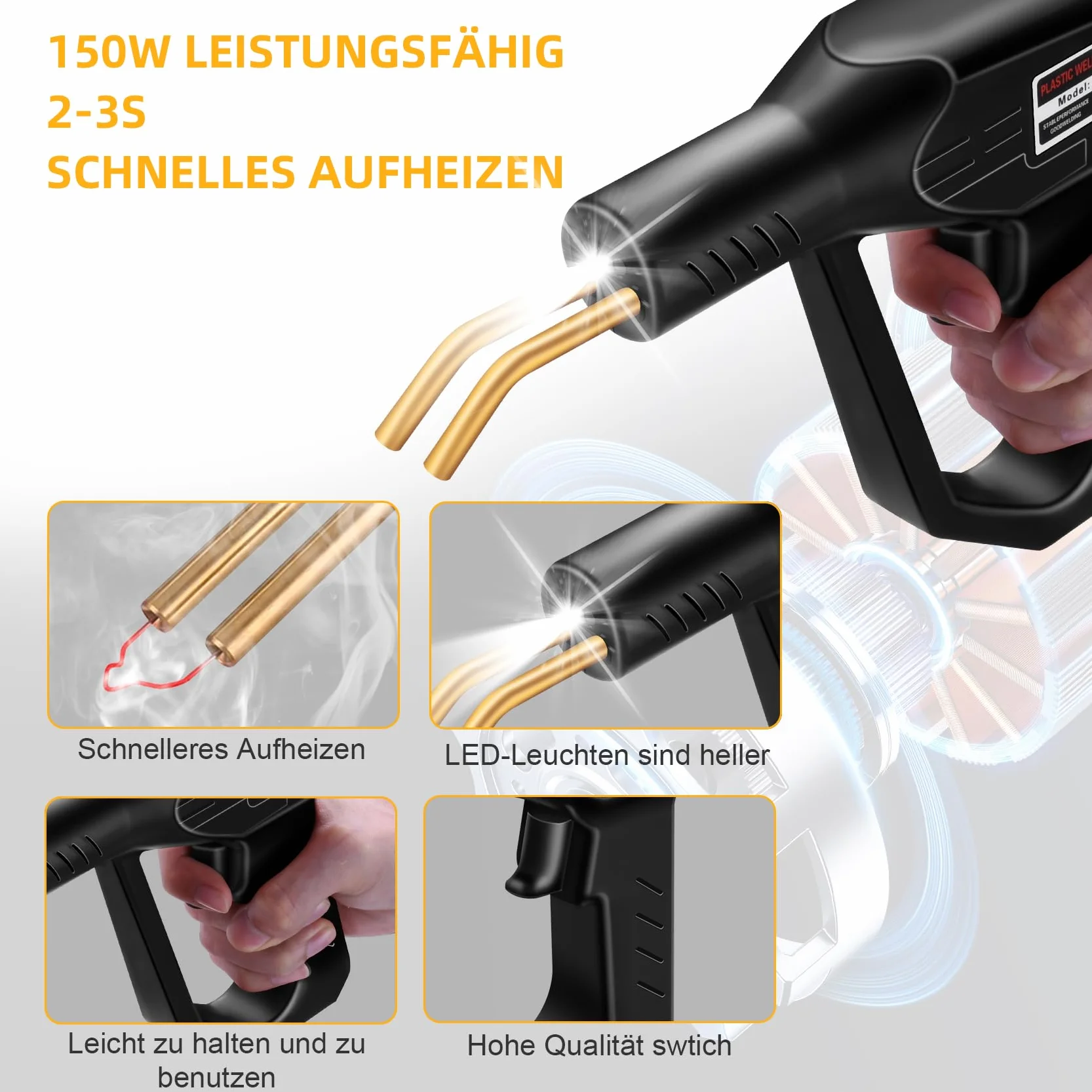 Spawarka do tworzywa sztucznego – 150 W, zestaw naprawczy do tworzywa sztucznego, 821 szt., spawarka do tworzyw sztucznych, spawanie tworzyw sztucznych, spawarka do zderzaka samochodowego/części
