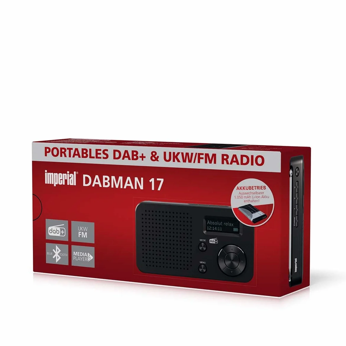IMPERIAL DABMAN 17 przenośne radio DAB+ FM Bluetooth USB czarne
