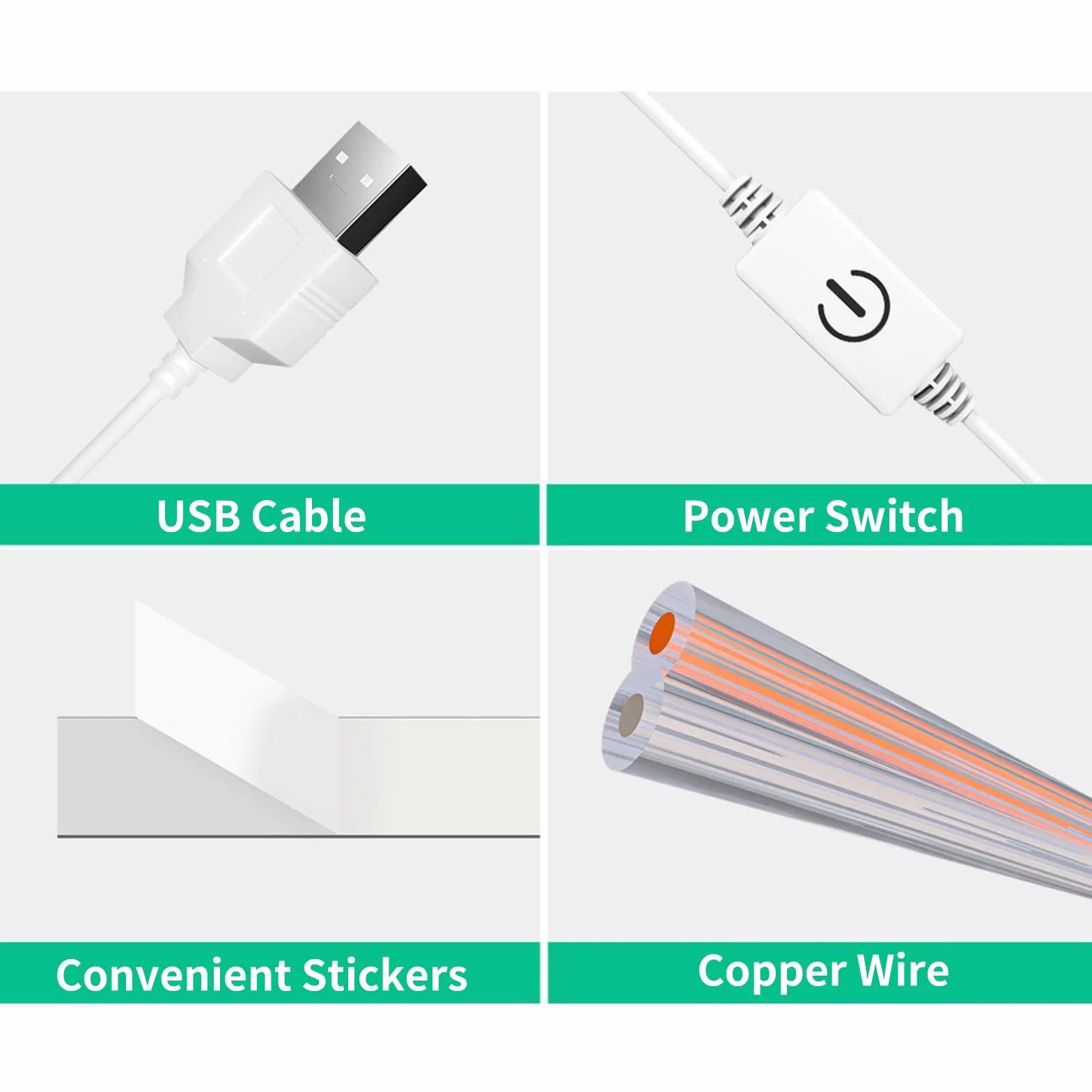 Taśmy LED, lusterko kosmetyczne LED, 18 diod LED, regulowane sterowanie dotykowe, oświetlenie lustra do makijażu do lustra łazienkowego z kablem USB, lusterko kosmetyczne