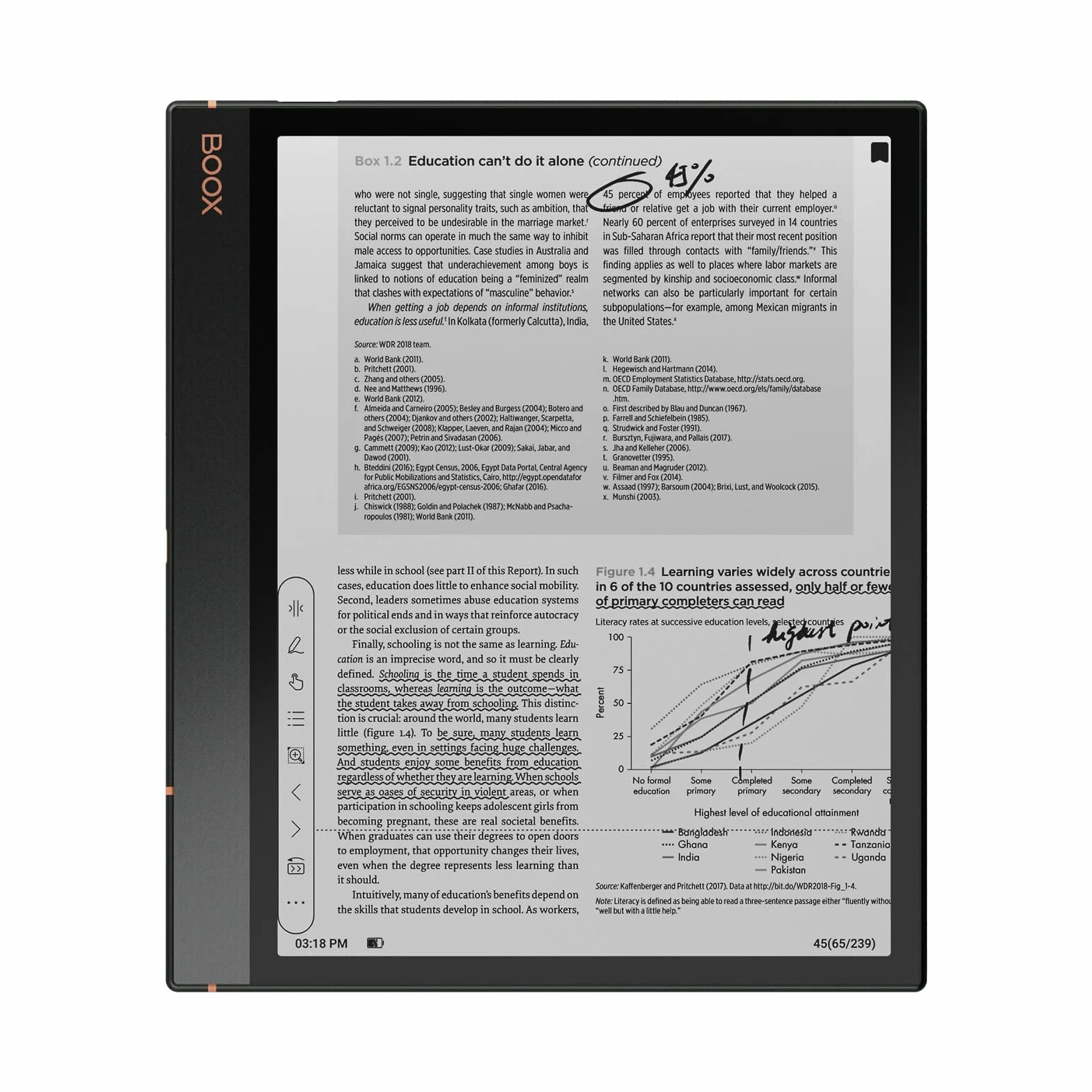 BOOX Note Air3 10.3 Cale Tablet ePapier Monochromatyczny 64 GB Android 12 E-ink WiFi