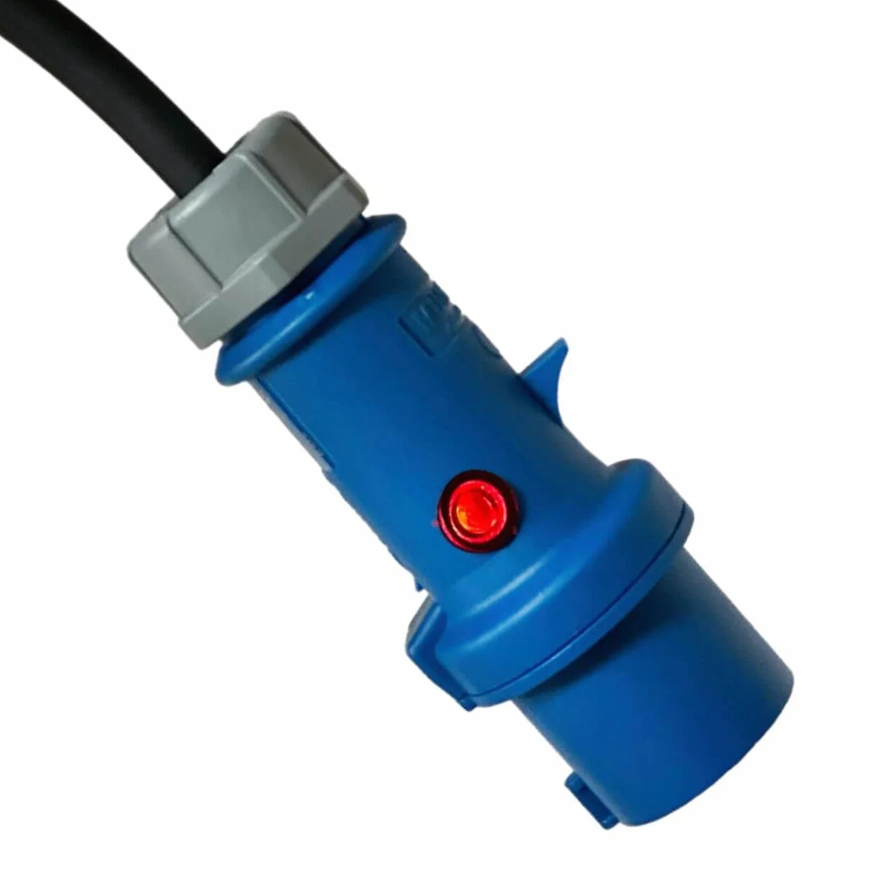 Zestaw 2 adapterów CEE Powerlight 1,5 m ze wskaźnikiem napięcia – 2 x adapter CEE Schuko H07RN-F 3G2,5, 16 A, 230 V IP44 – adapter kempingowy z lampką kontrolną, wysokiej jakości kabel Made