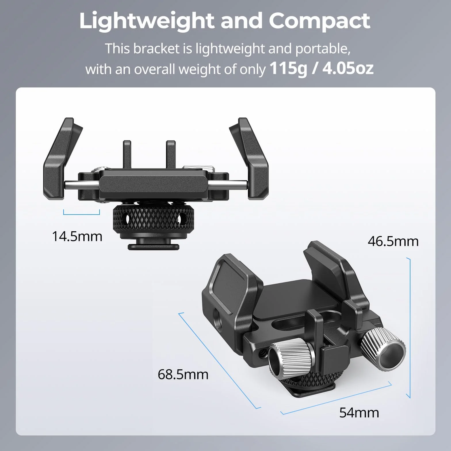 SMALLRIG Uchwyt Montażowy SSD dla Samsunga, SanDisk T5, Kompatybilny z Klatką BMPCC 4K, 6K, Z Cam E2, Sigma fp