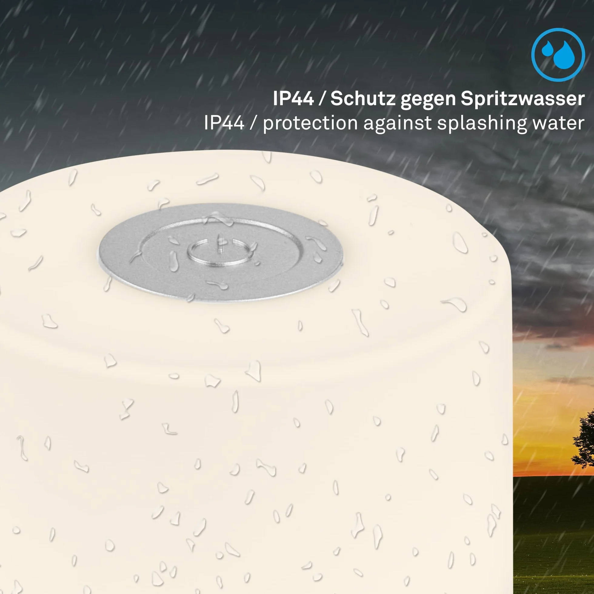 BRILONER – Mini lampka stołowa LED bezprzewodowa, Touch ściemniana, lampka nocna dla niemowląt, USB-C, do czytania i biurka, Ø70x70mm, srebrna, matowy chrom – elegancja i wygoda użytkowania