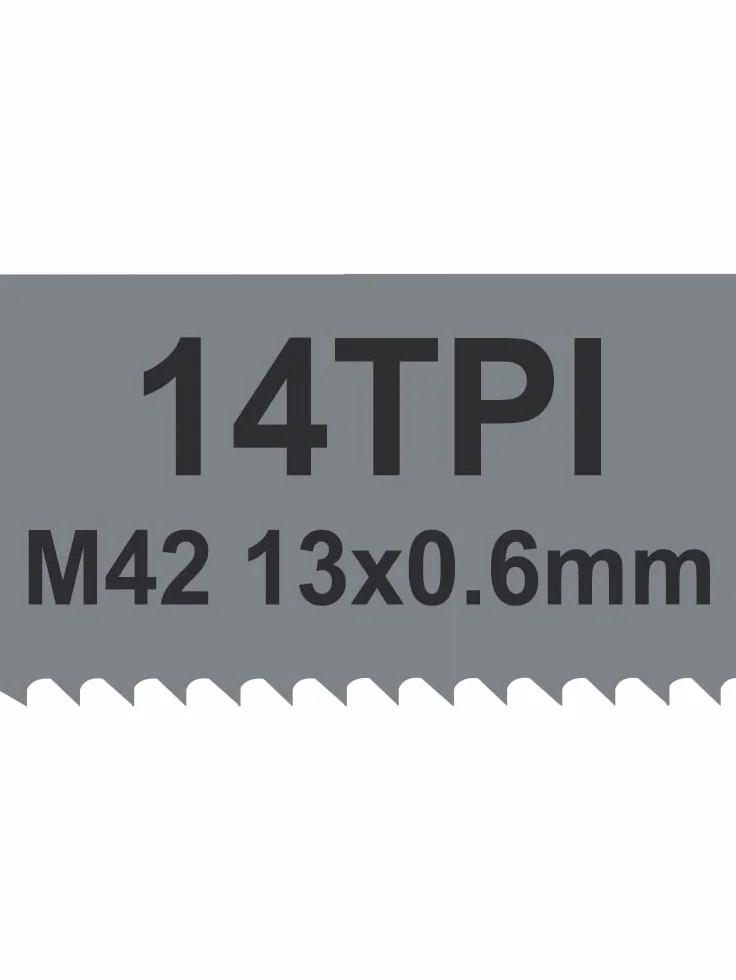 Brzeszczot taśmowy Brzeszczot taśmowy M42 1400 mm 6TPI Bimetal 1400x13x0,6 mm do obróbki drewna i metalu, brzeszczot taśmowy do piły taśmowej 14TPI(14 Tpi)