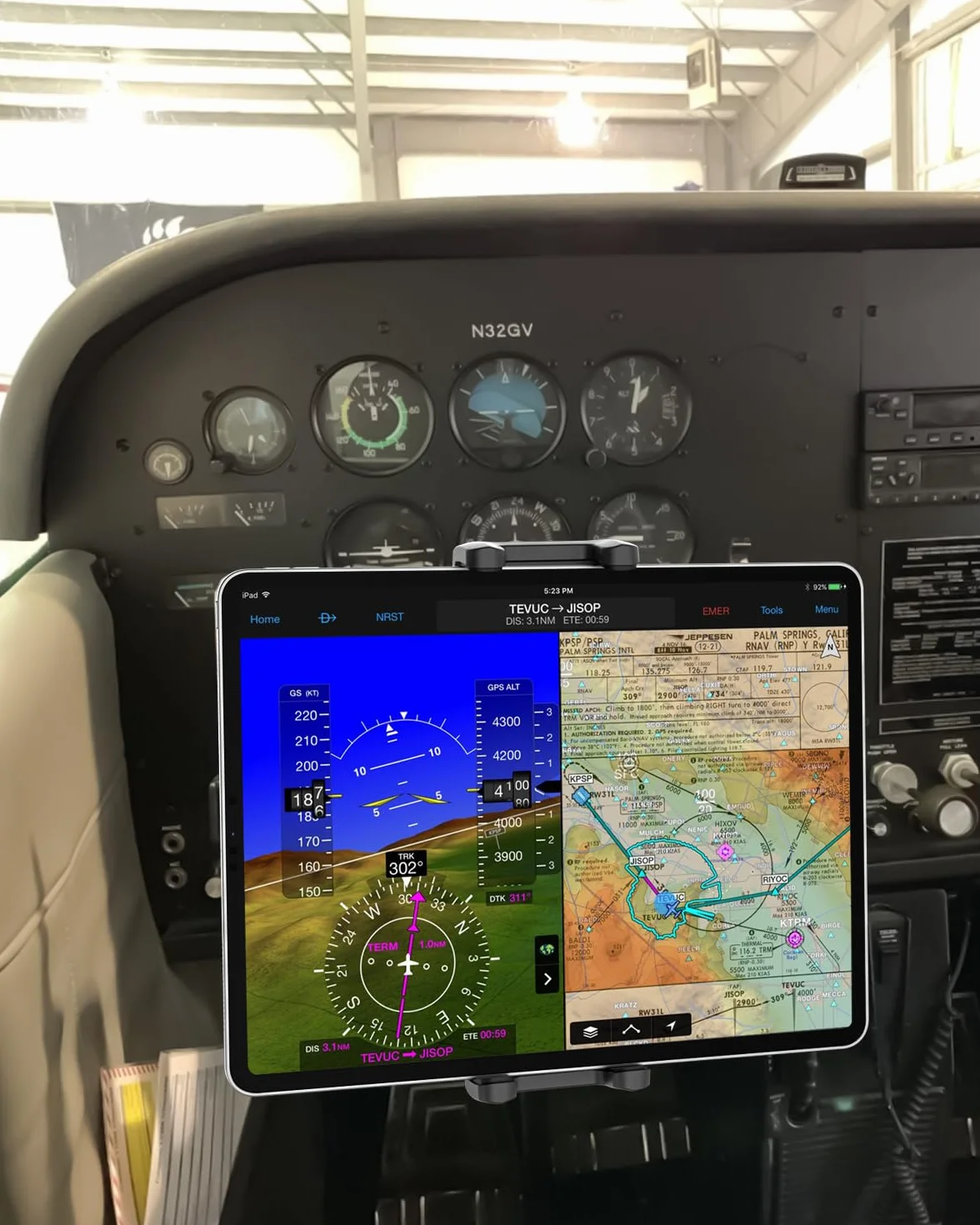 Uchwyt na tablet dla pilotów samolotów, metalowy zacisk ramienia regulacyjnego do iPada