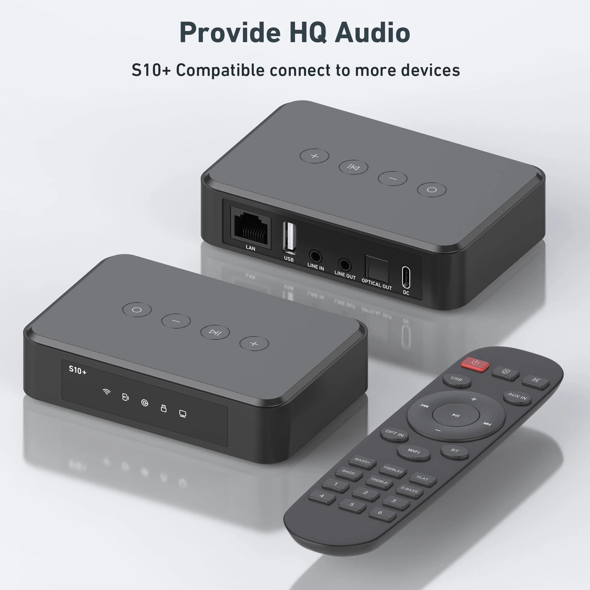 Arylic Odbiornik audio S10+ AirPlay Multiroom Stereo SPDIF WiFi Bluetooth
