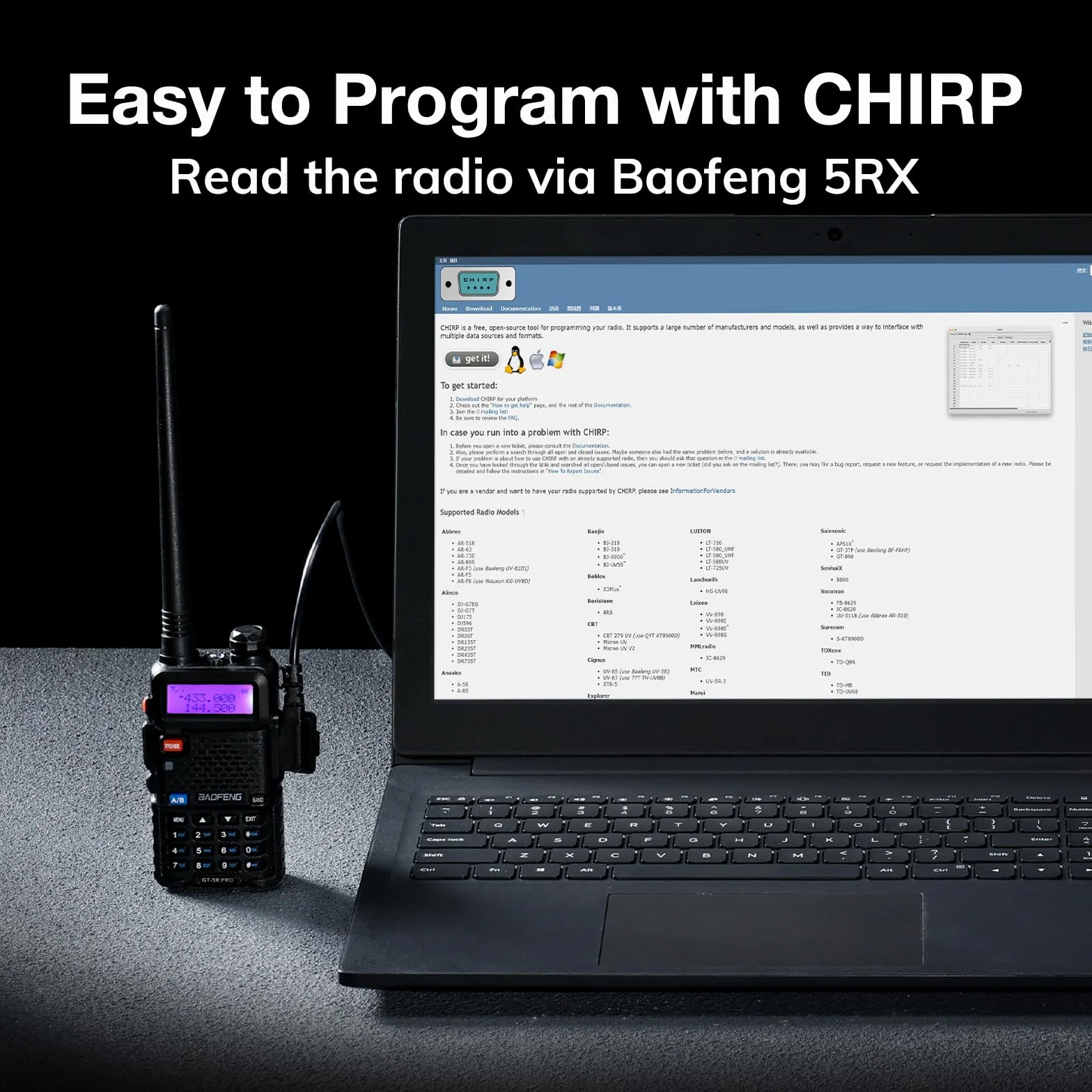 BAOFENG GT-5R Pro Walkie Talkie, UHF VHF 144-146/430-440 MHz, duży zasięg, 128 kanałów, bateria 1800 mAh, słuchawki dla dorosłych, obsługiwane przez Chirp