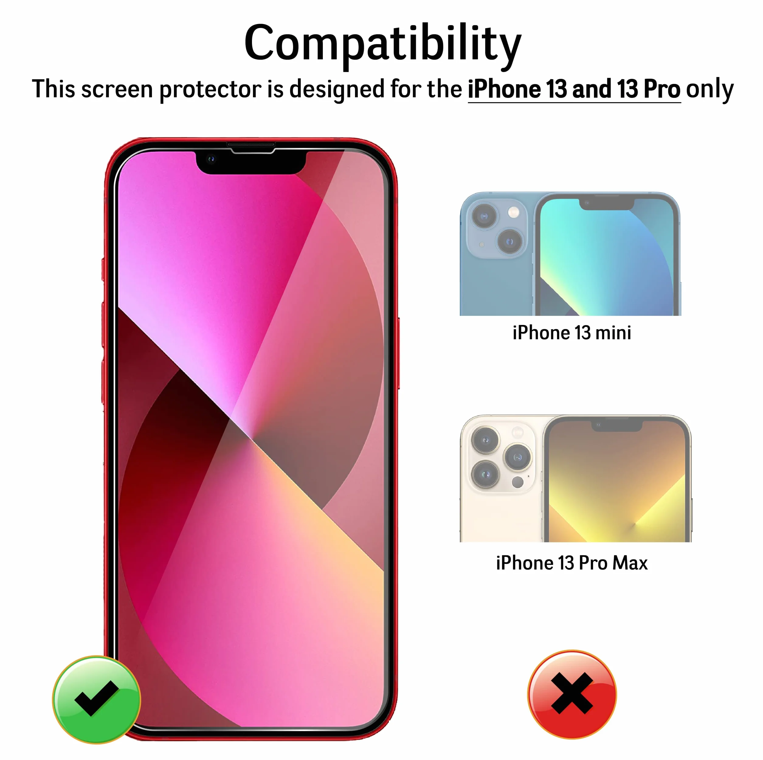 Ochraniacz ekranu do iPhone 13 / iPhone 13 Pro szkło hartowane 3 sztuki