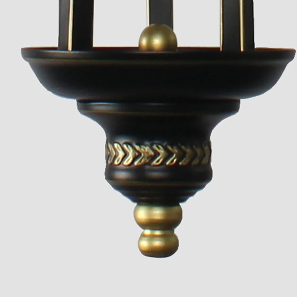 Oświetlenie wewnętrzne Elegancki żyrandol z lampą, klasyczne wykończenia z żelaza w kolorze czarnego metalu, sypialnia lub salon naścienny Średnica Żyrandol z 3 lampami [A+] Oświetlenie Made in China