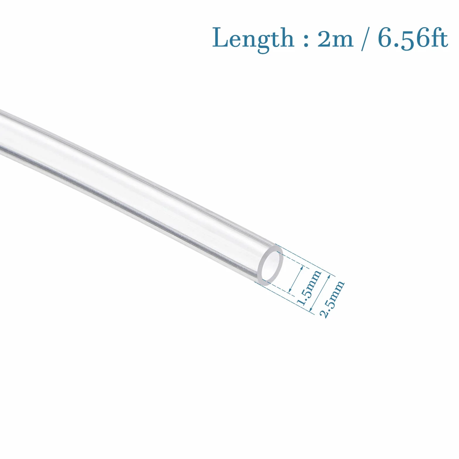 QUARKZMAN 1.5mm x 2.5mm 2m silikonowe rurki odporne na wysoką temperaturę dla przemysłowych i elektronicznych urządzeń i rur wodnych