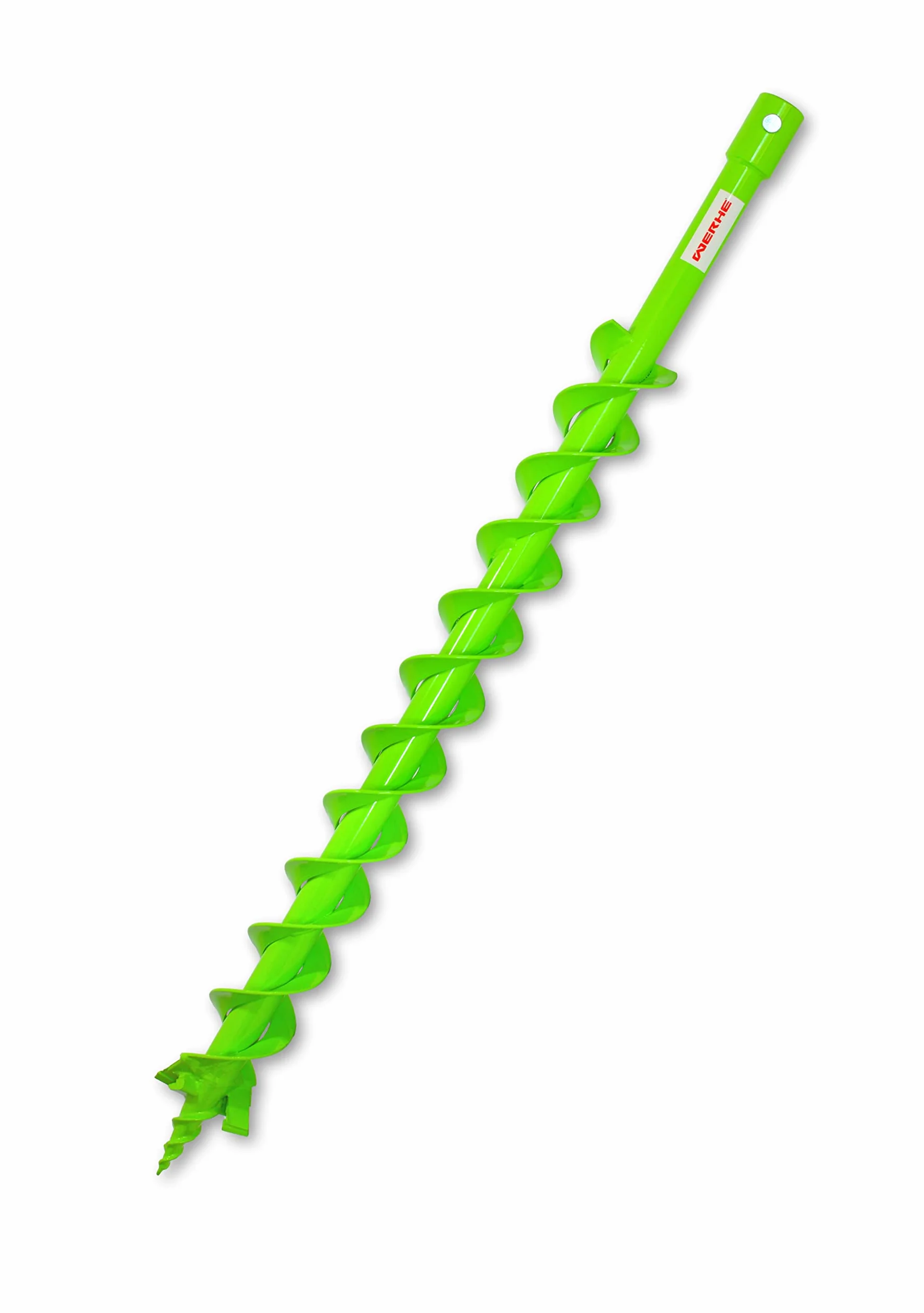 WERHE świder ziemny Ø 60 mm, podwójna spirala | adapter ze szybkiego zamknięcia, wytrzymały grot stalowy, wysoka stabilność, długa żywotność, do lekkich do gleb średnich