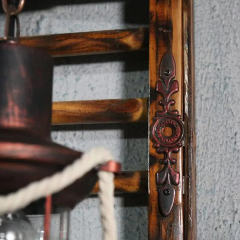 Retro Drewniana Lampa ścienna Kinkiet Schodowy Kreatywna Bambusowa Lampa Wisząca Vintage Konopna Lina Rustykalny Kinkiet Szklany klosz Kinkiety Do Sypialni Restauracja Hotel Korytarz Jadalnia